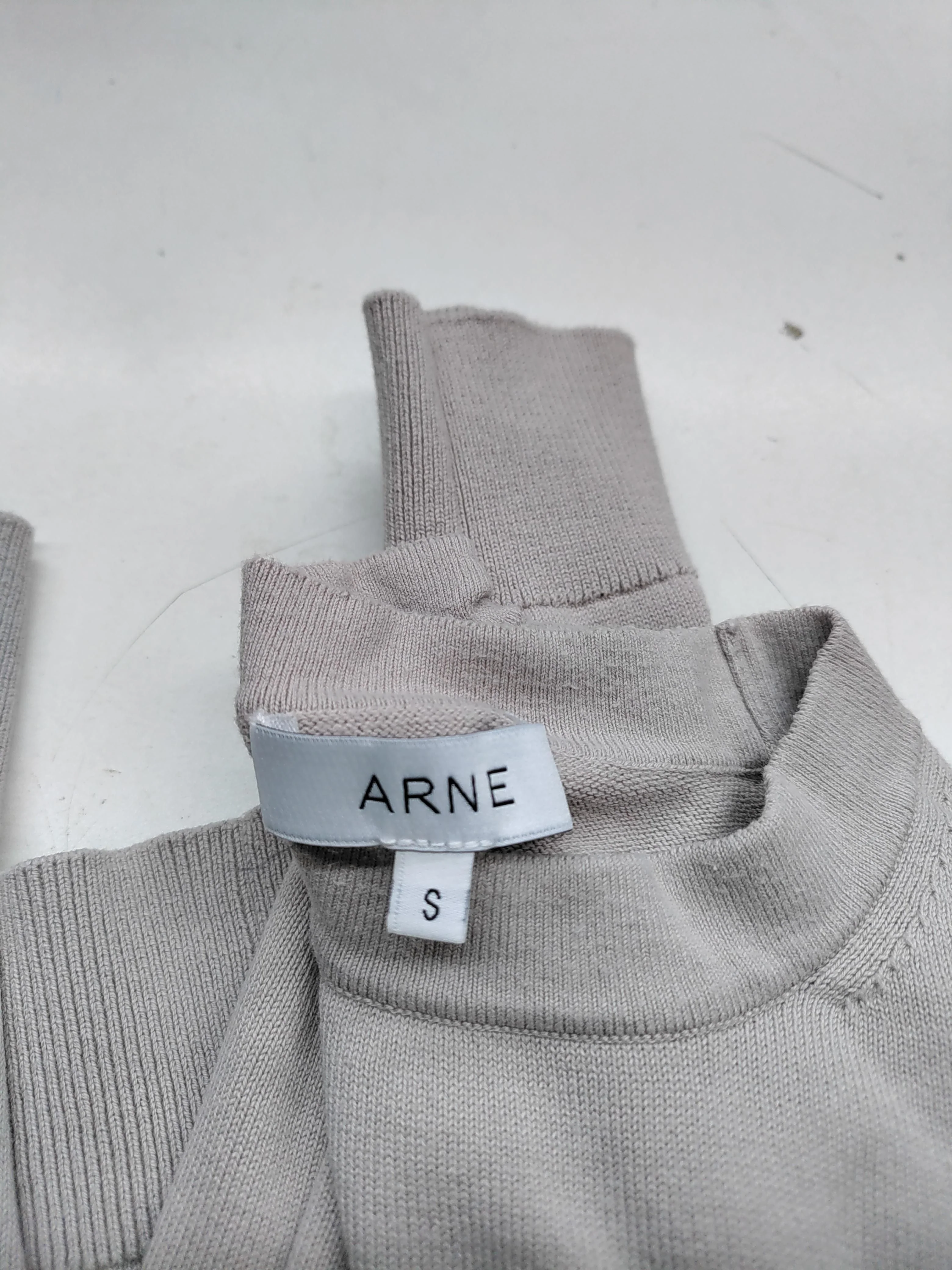 Arne Men's Jumper S Cream 100% Cotton Crew Neck Pullover - Image 5