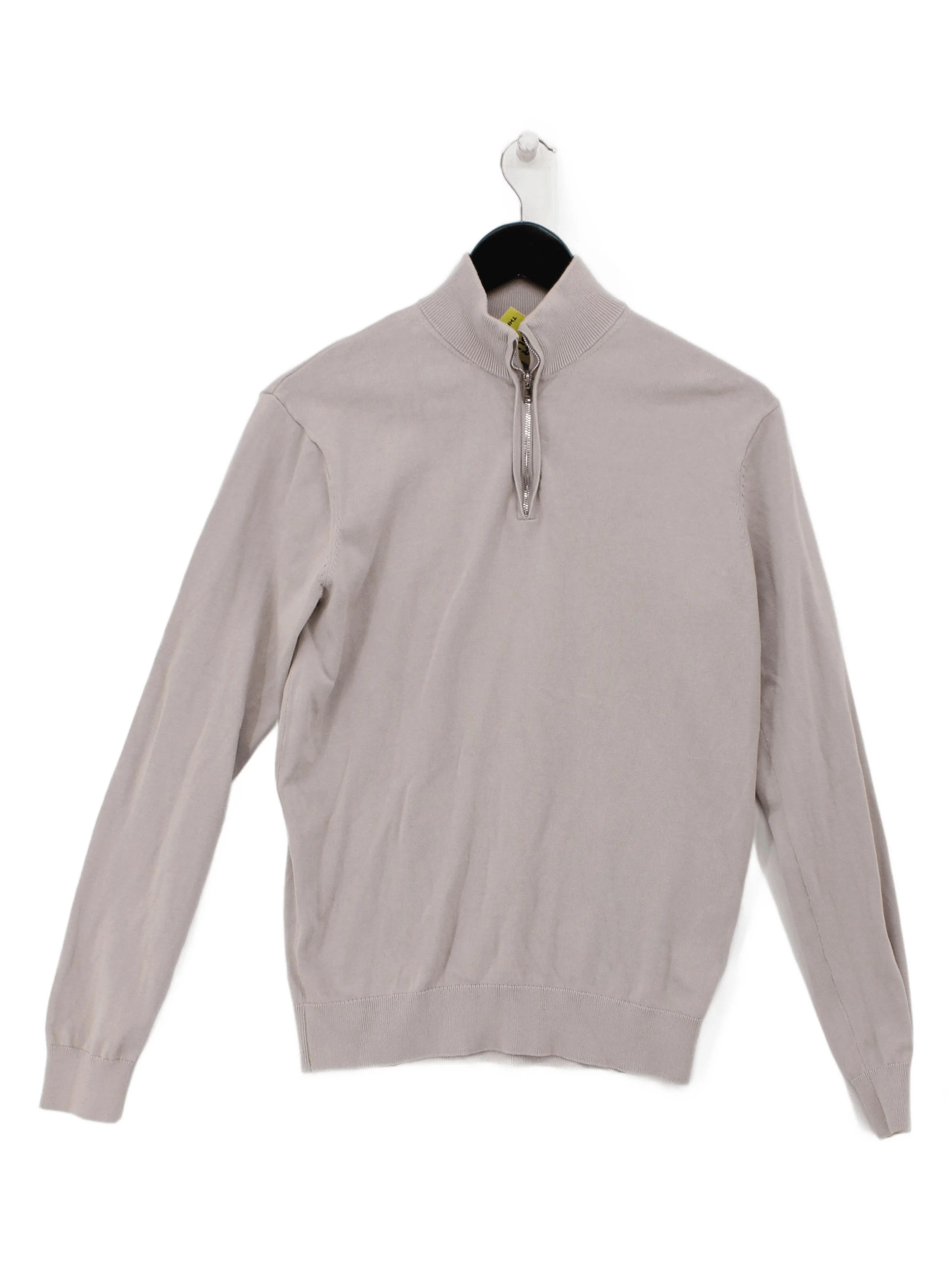 Arne Men's Jumper S Tan 100% Cotton Mock Neck Pullover