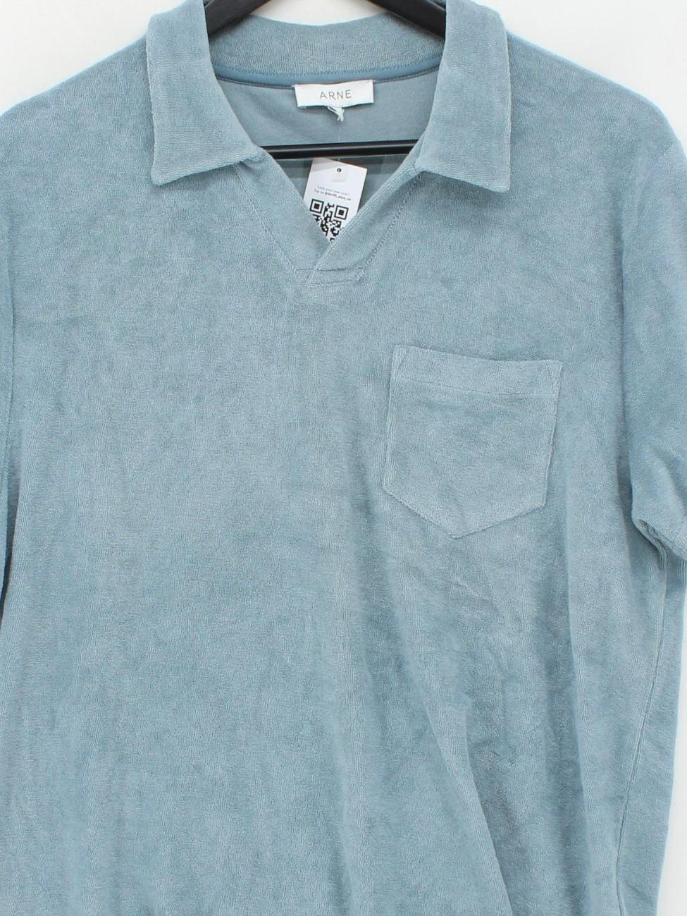 Arne Men's Polo L Blue 100% Cotton Basic - Image 3