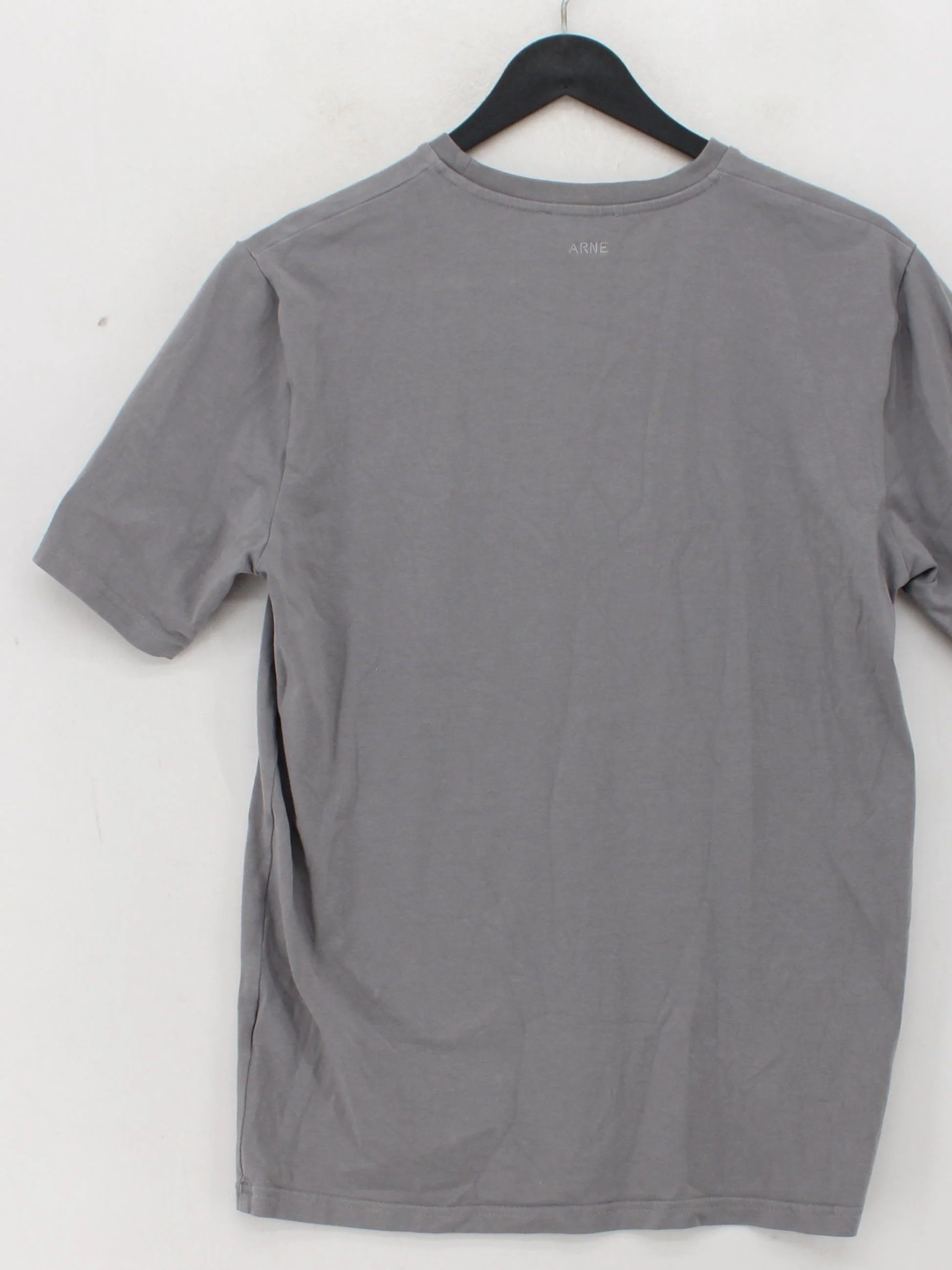Arne Men's T-Shirt S Grey Cotton with Elastane Basic - Image 2