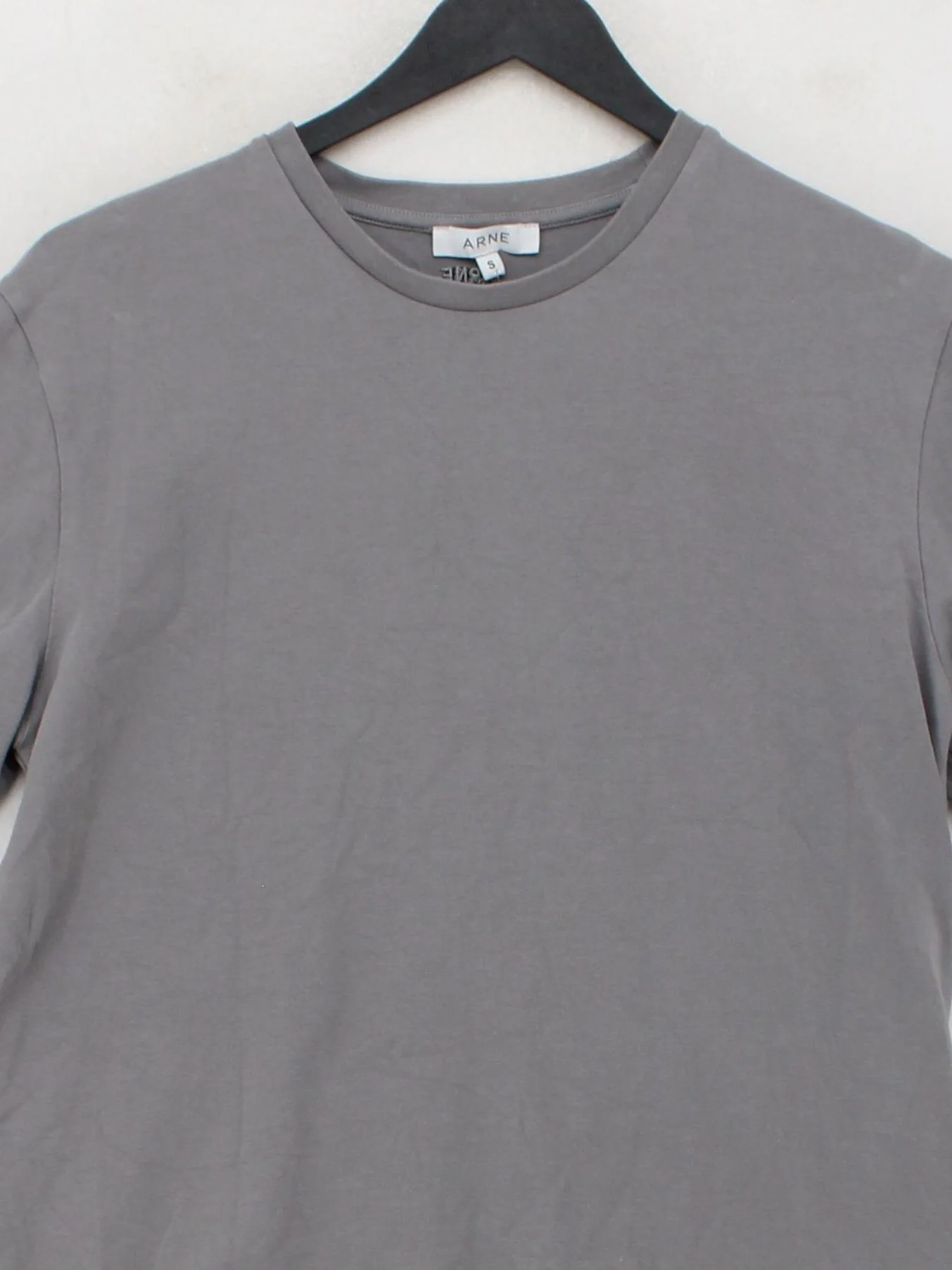 Arne Men's T-Shirt S Grey Cotton with Elastane Basic - Image 3