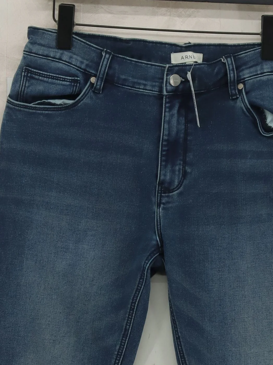 Arne Women's Jeans W 34 in Blue Cotton with Polyester, Viscose, Elastane Skinny - Image 3