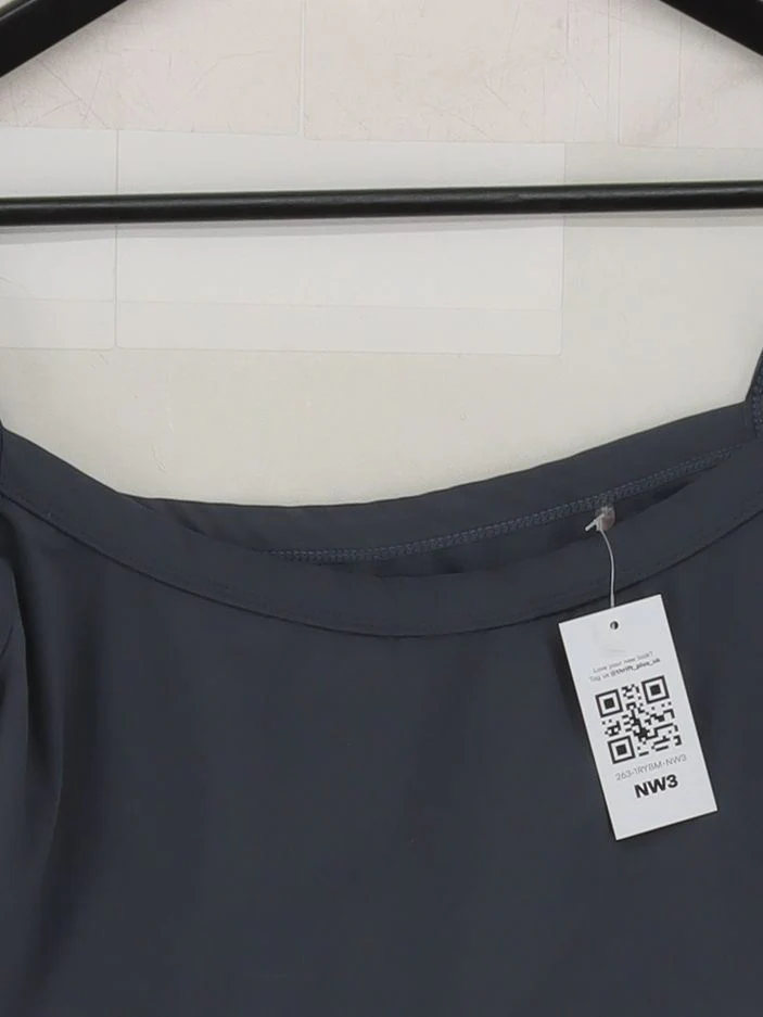 Arne Women's Top XL Grey Polyamide with Elastane Sleeveless Round Neck Cropped - Image 3