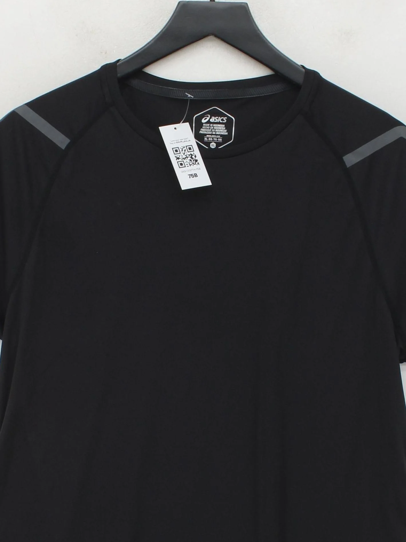 Asics Men's T-Shirt XL Black Graphic 100% Polyester Round Neck Basic - Image 3