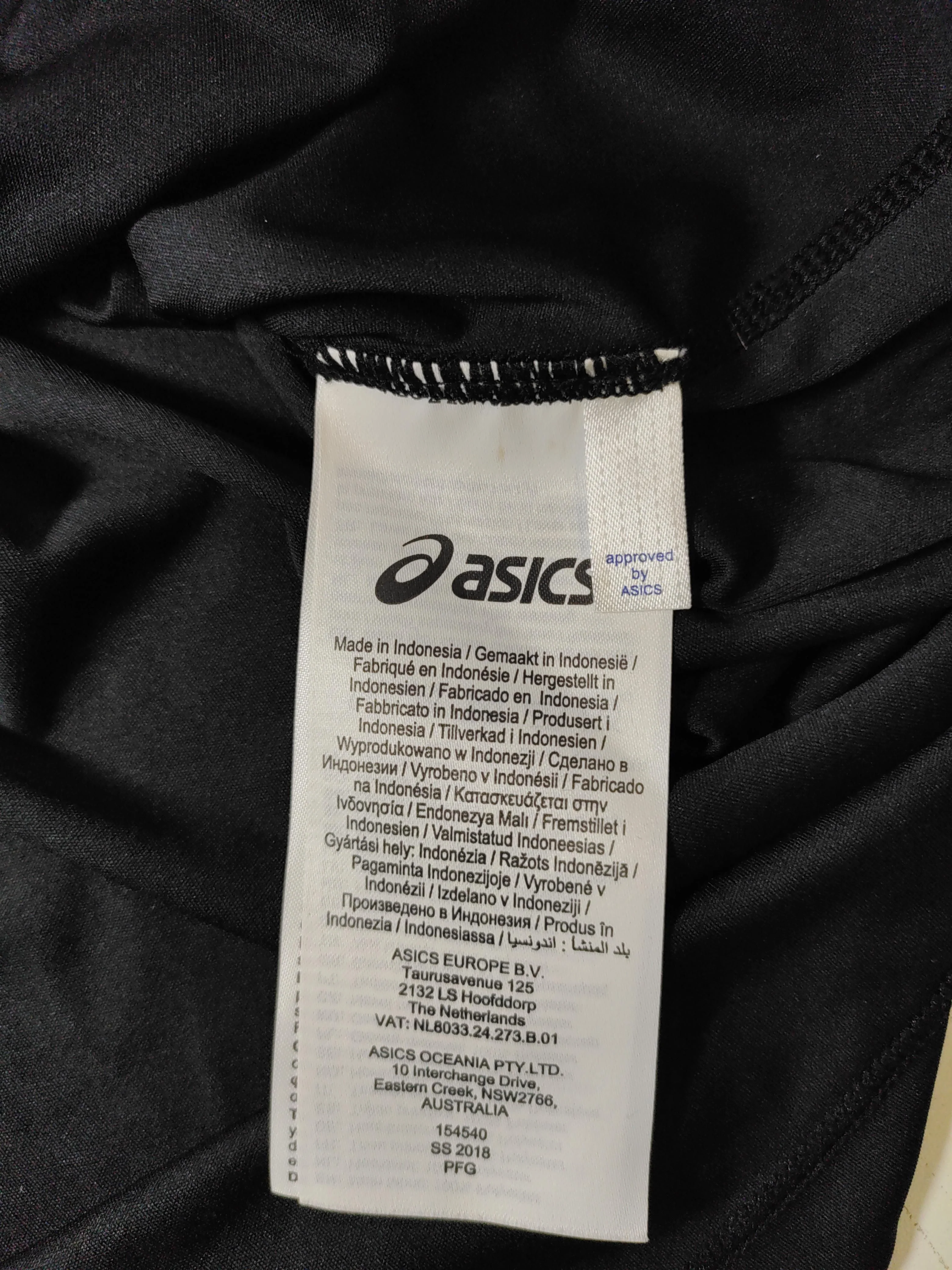 Asics Men's T-Shirt XL Black Graphic 100% Polyester Round Neck Basic - Image 6