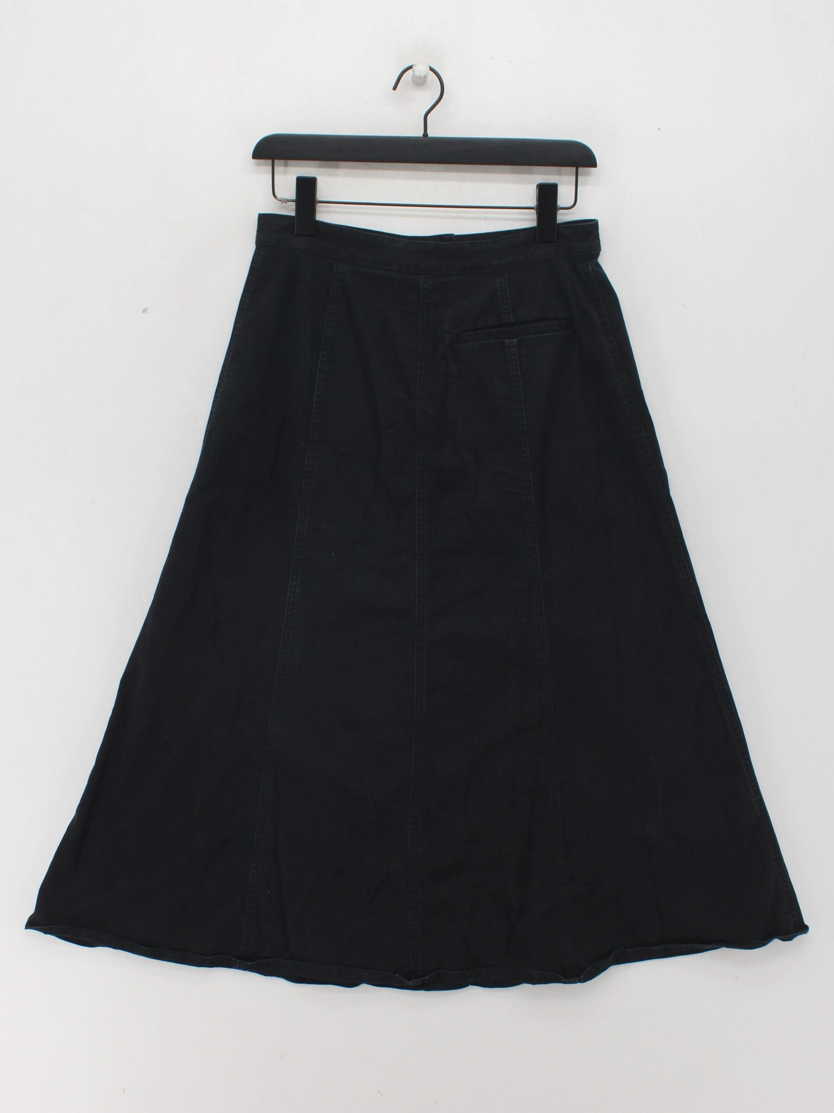 Asics Women's Midi Skirt W 27 in Black Cotton with Elastane Midi A-Line - Image 2