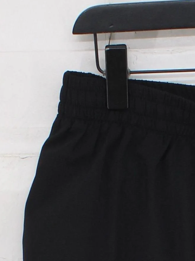 Asics Women's Shorts L Black Polyester with Spandex Sweat - Image 4
