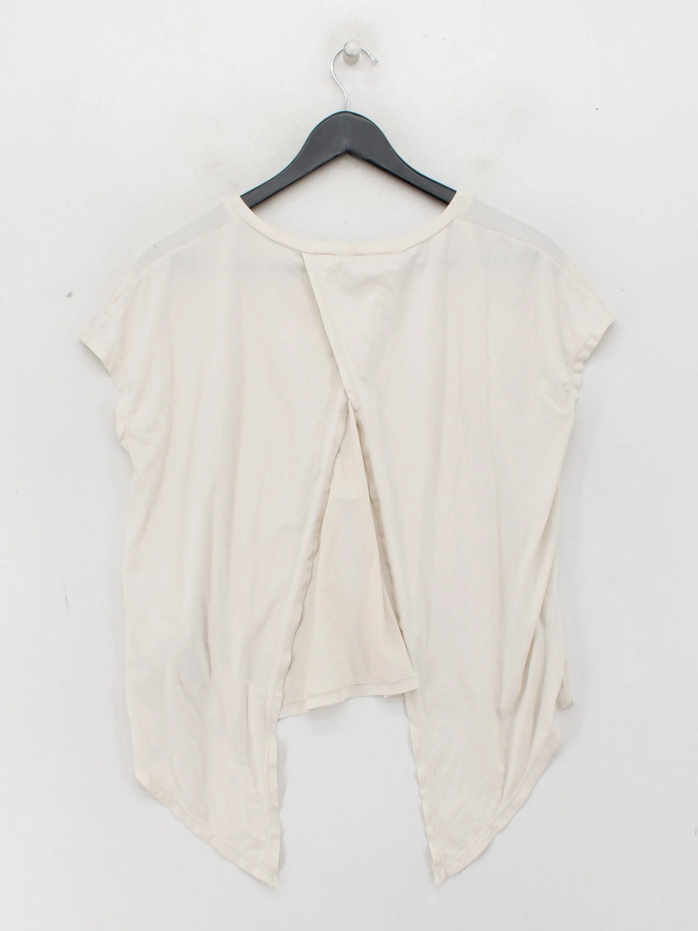Asics Women's T-Shirt M Cream Polyester with Elastane Basic - Image 2