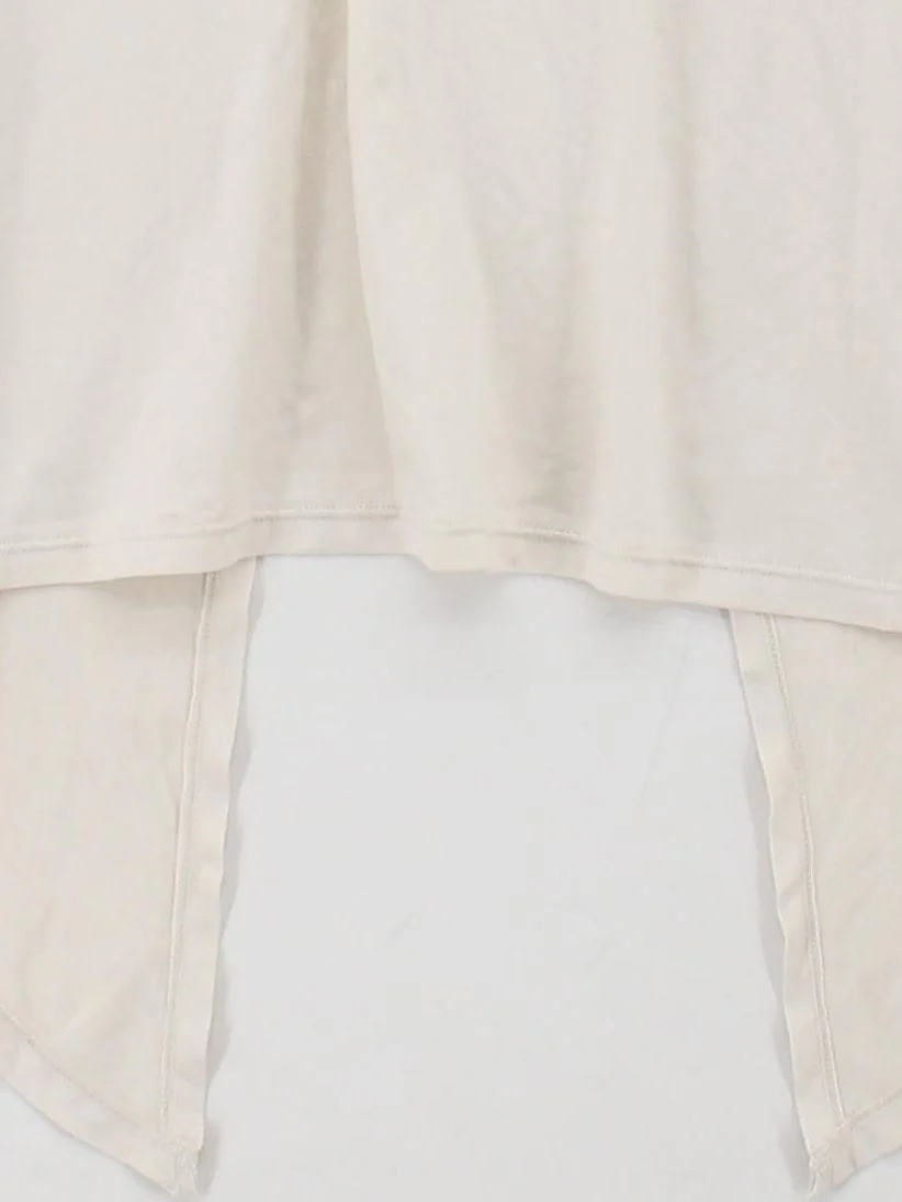 Asics Women's T-Shirt M Cream Polyester with Elastane Basic - Image 4