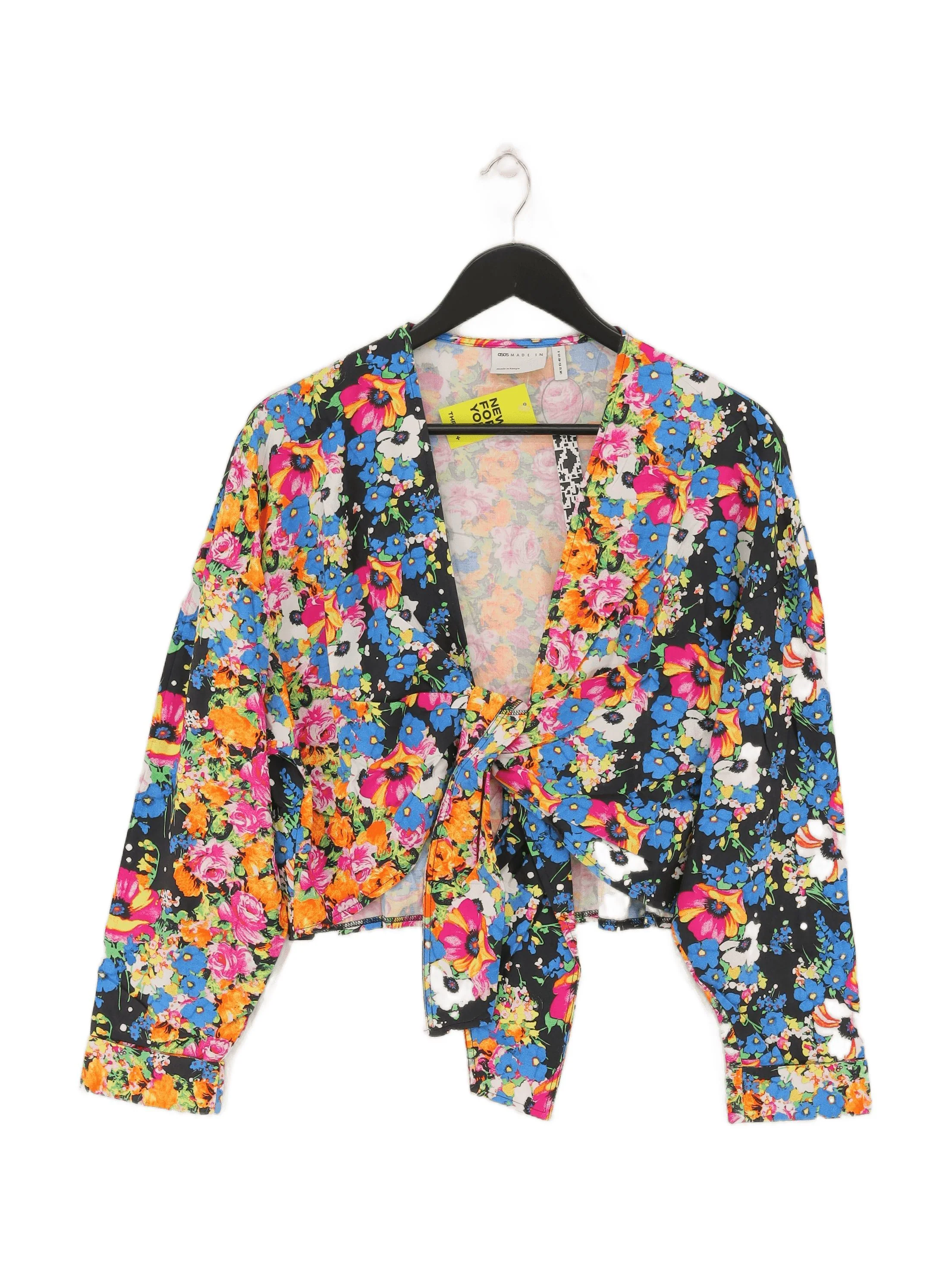 Asos Women's Top UK 12 Multi 100% Viscose Cropped New with tags