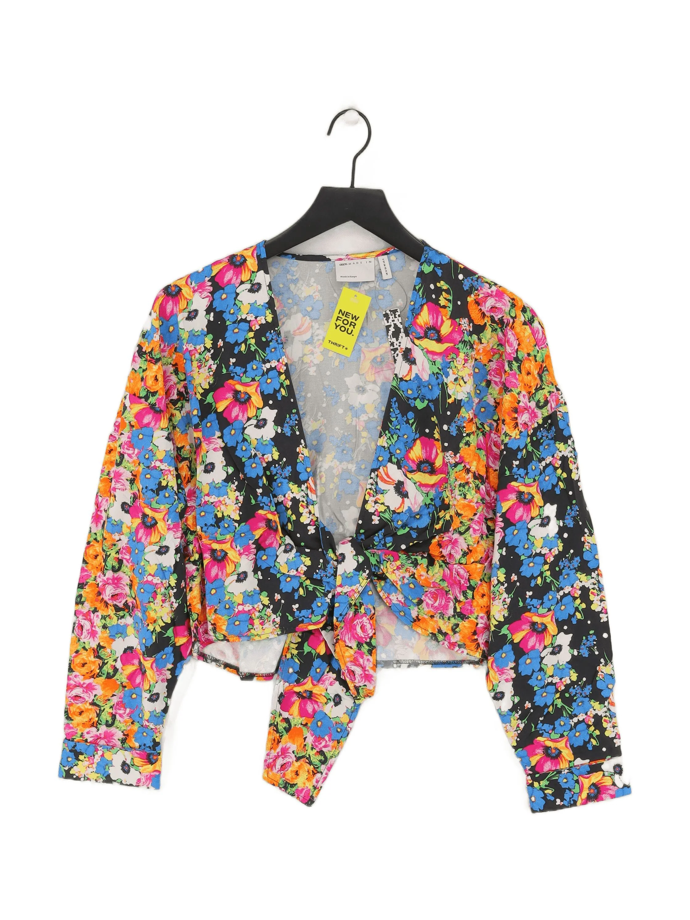 Asos Women's Top UK 12 Multi 100% Viscose Cropped New with tags