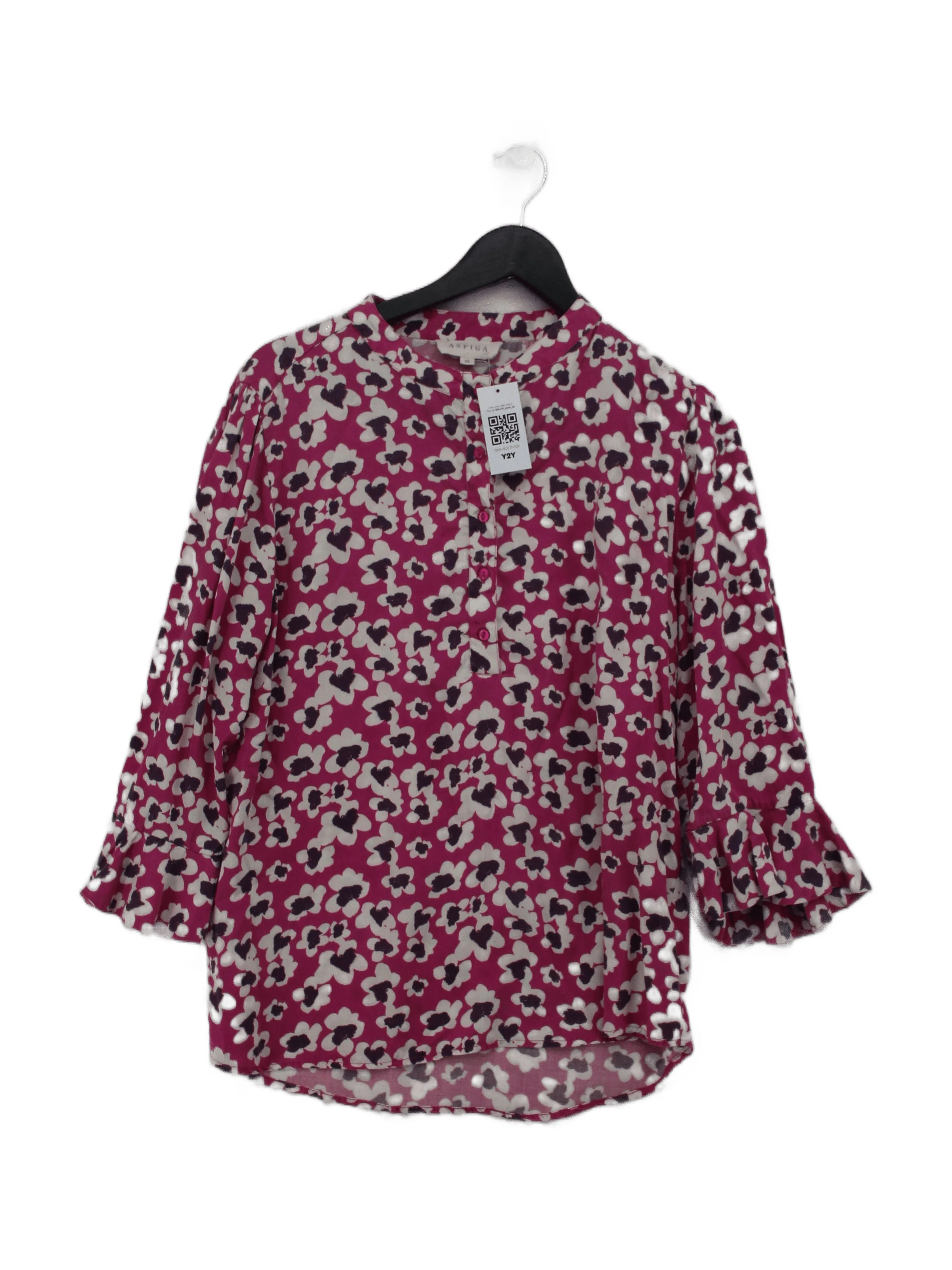 Aspiga Women's Blouse UK 16 Pink 100% Lyocell Modal Basic