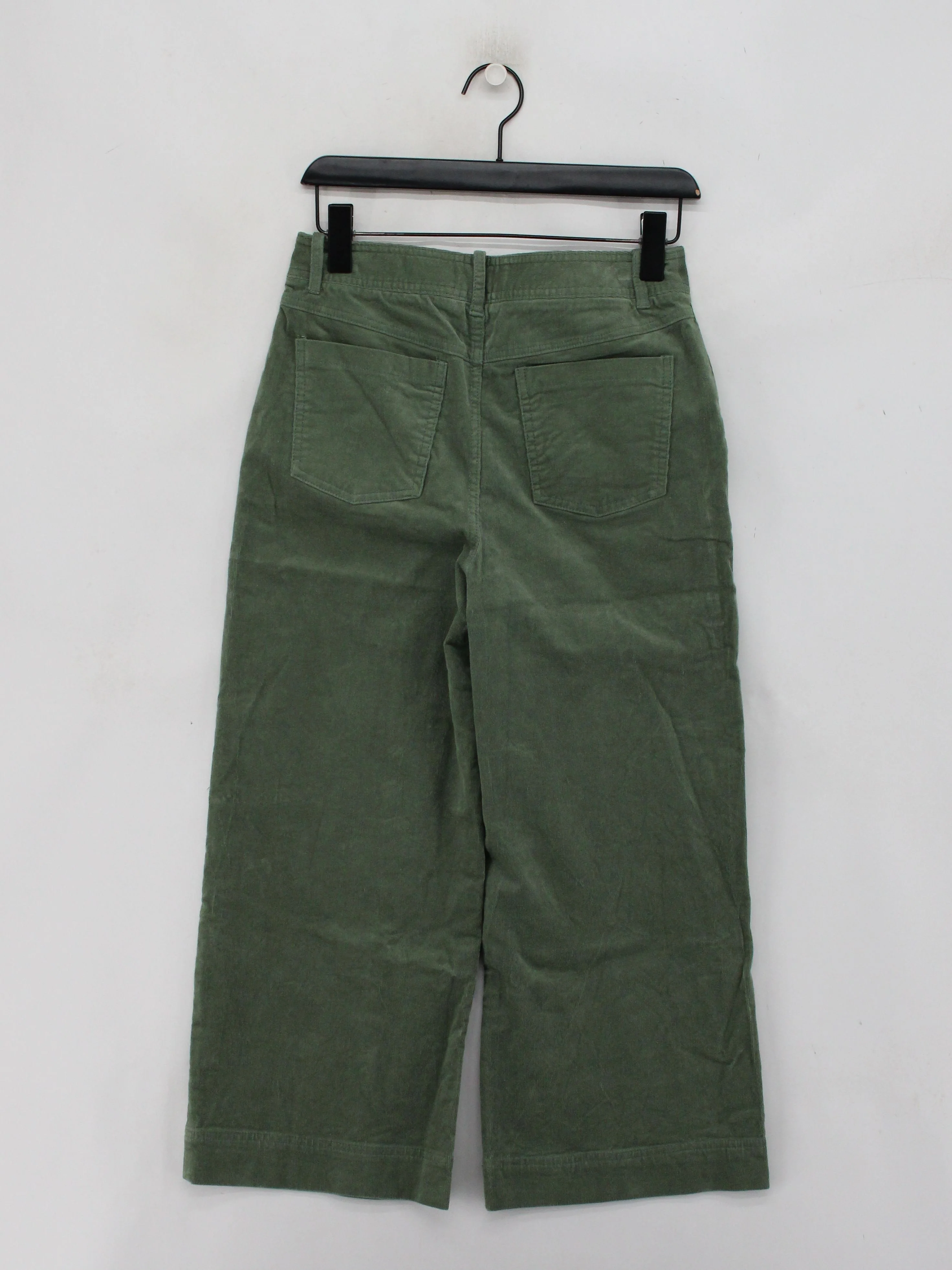 Aspiga Women's Trousers S Green Cotton with Elastane Wide-Leg Cropped - Image 2