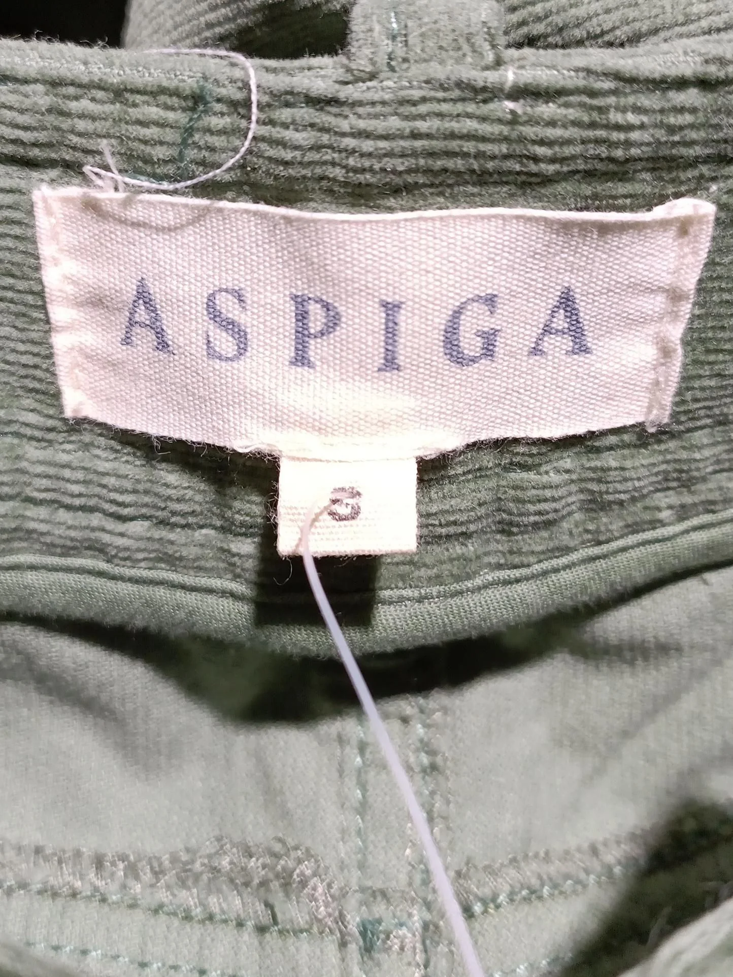 Aspiga Women's Trousers S Green Cotton with Elastane Wide-Leg Cropped - Image 5