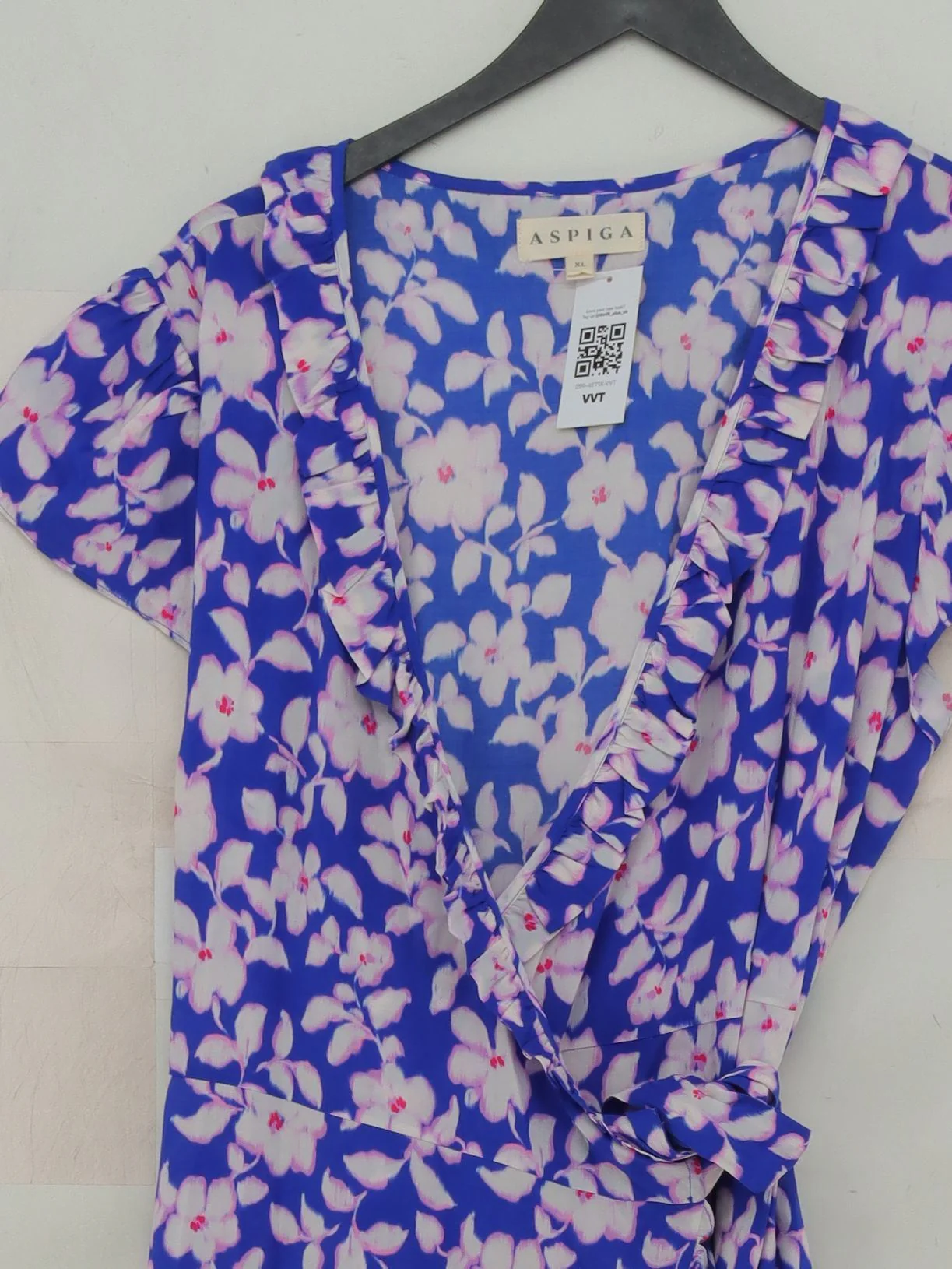 Aspiga Wrap Midi Dress UK16 in Blue - Image 3