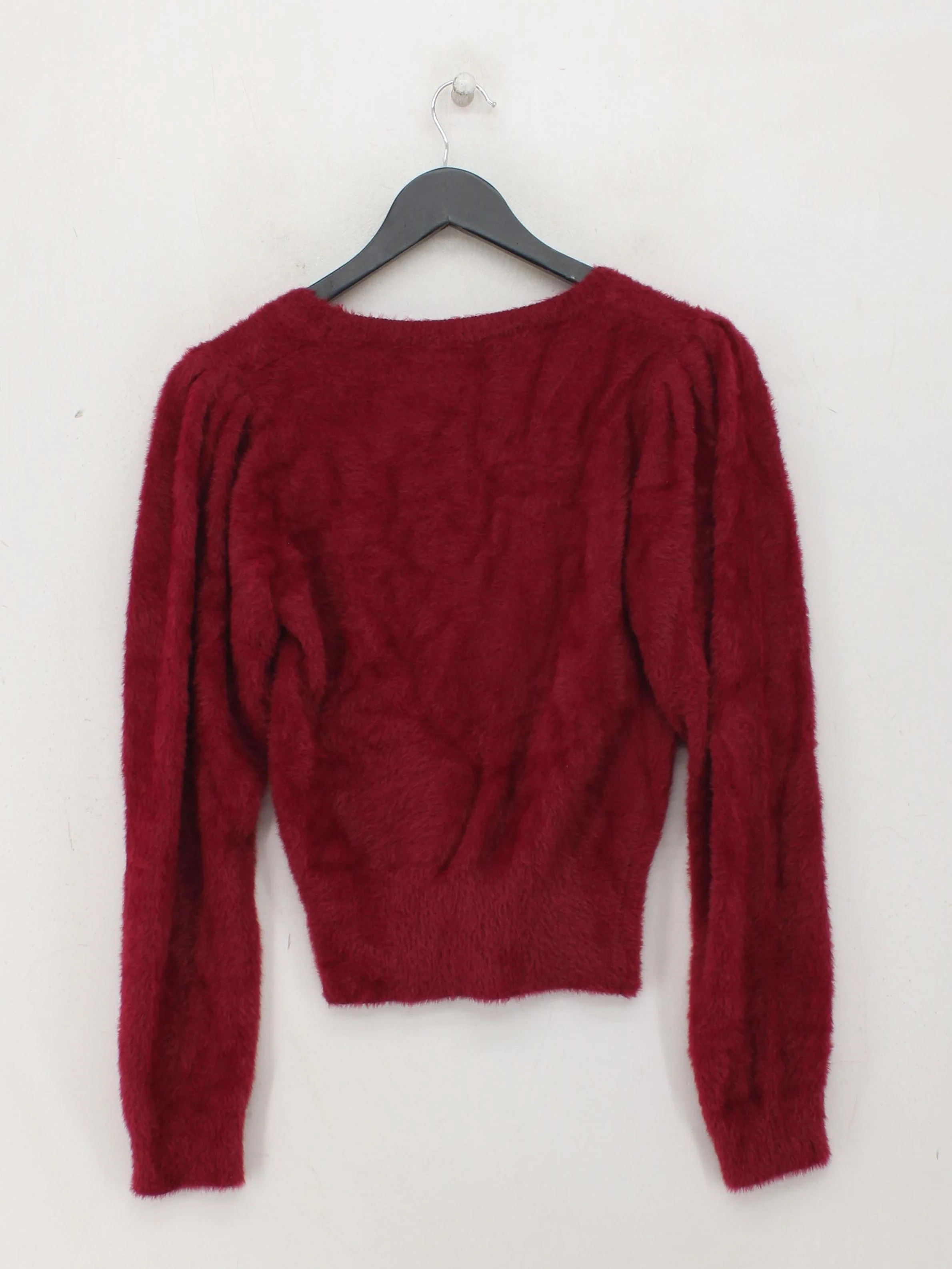 ASTR Women's Jumper S Red 100% Nylon Square Neck Pullover - Image 2