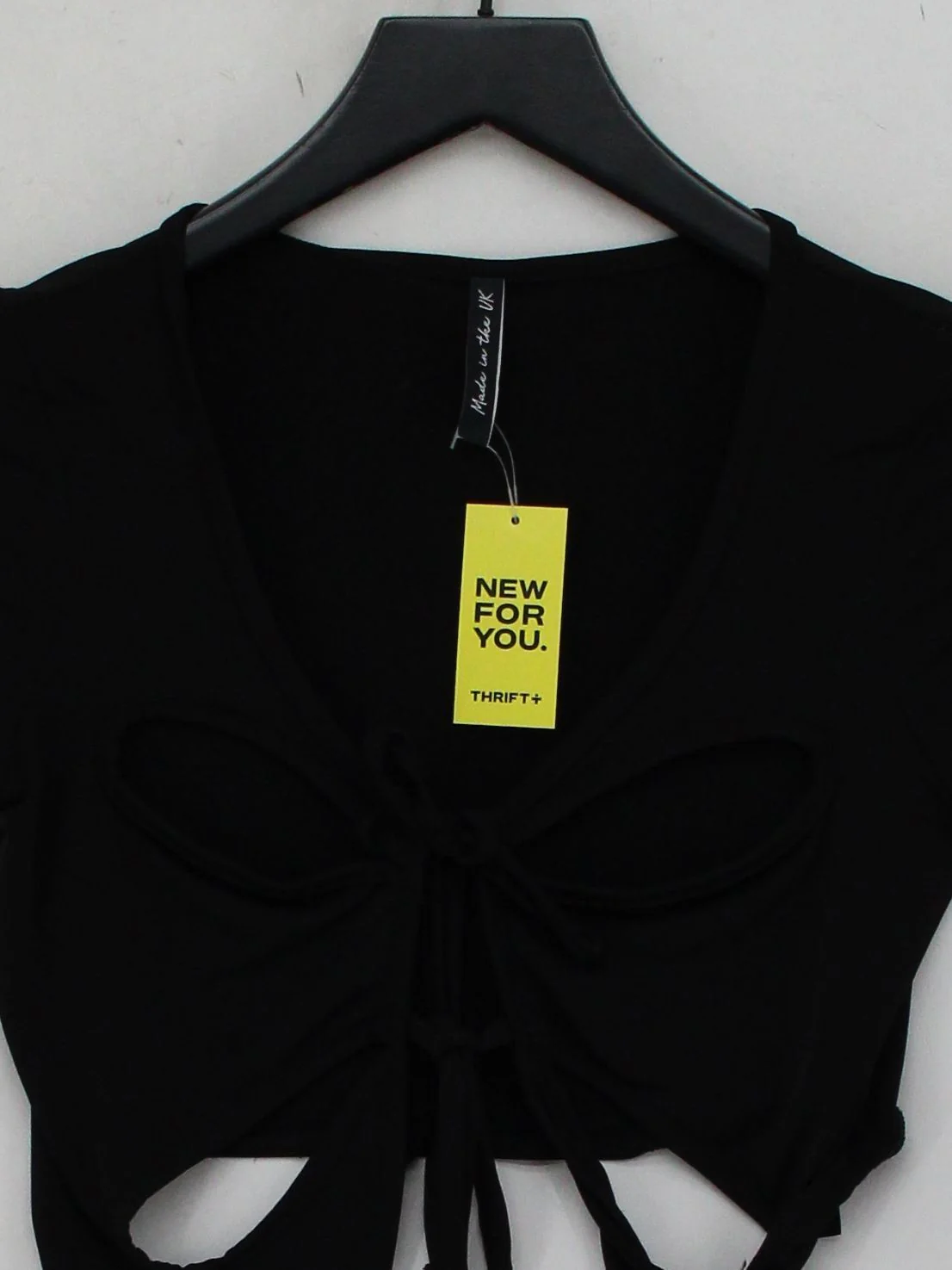 AsYou Women's Top UK 10 Black Polyester with Elastane Cropped - Image 3