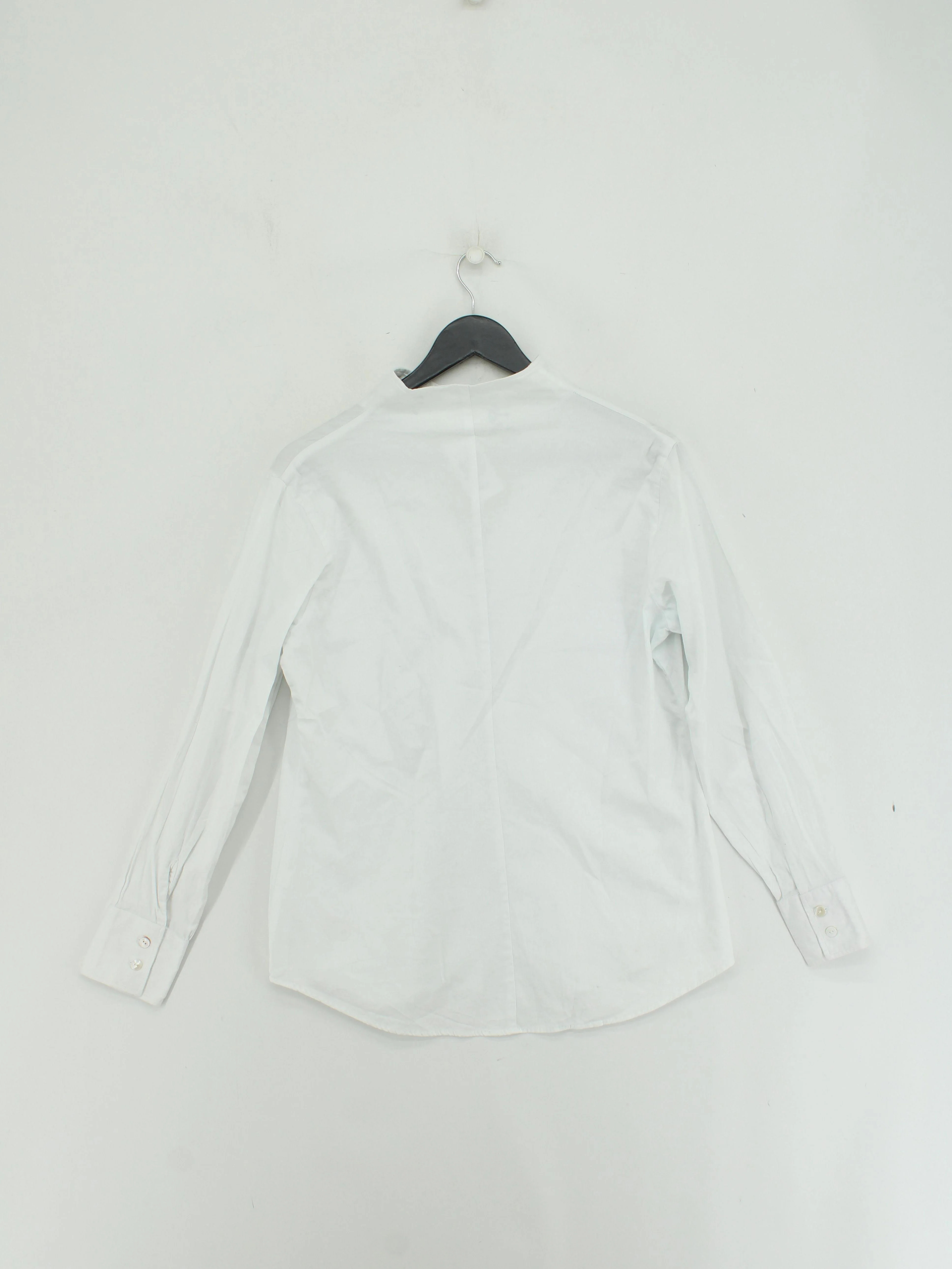 At Last.. Women's Shirt UK 14 White 100% Cotton Long Sleeve Collared Basic - Image 2