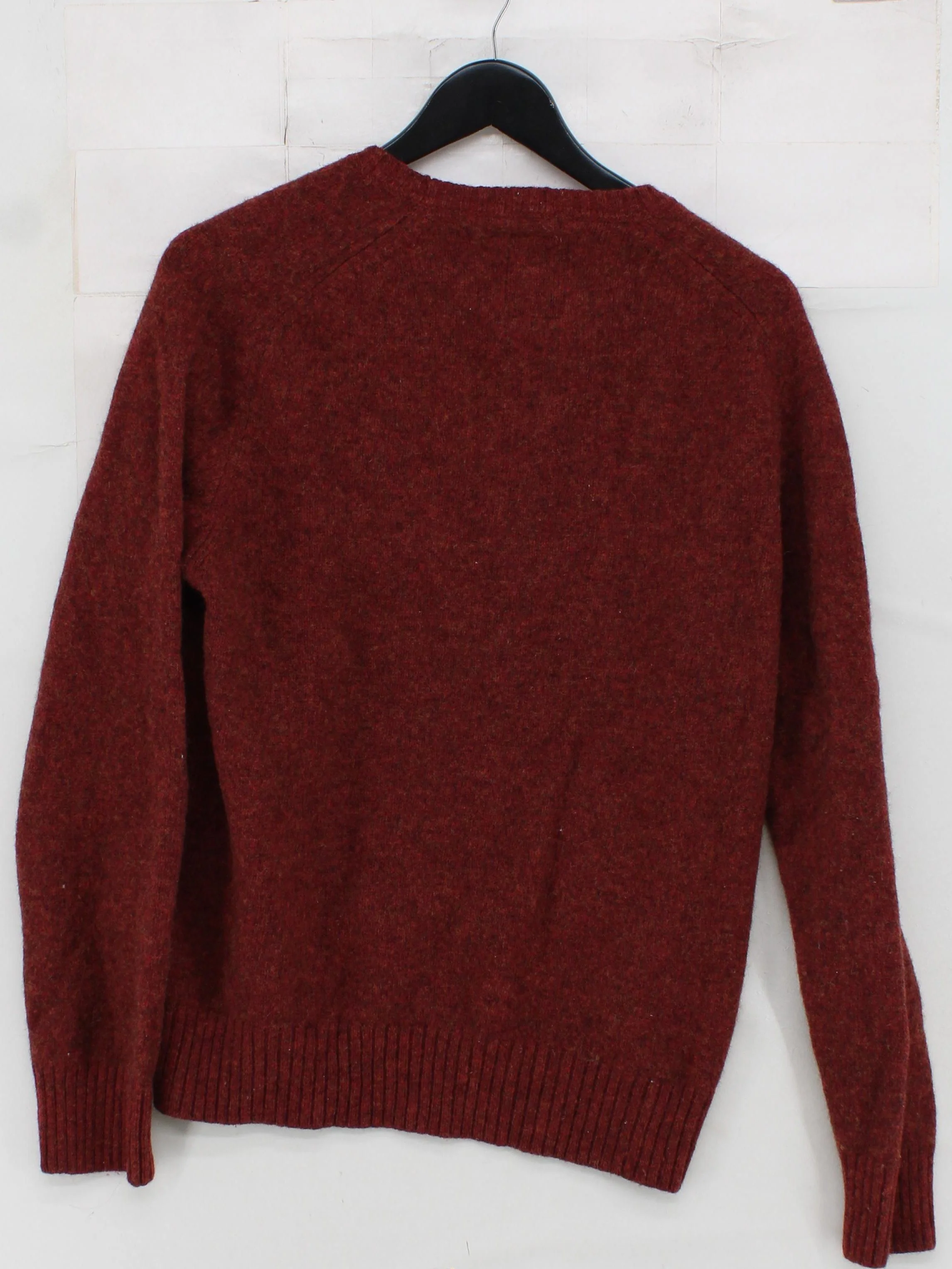 AUBIN Men's Jumper XXL Red 100% Wool Crew Neck Pullover - Image 2
