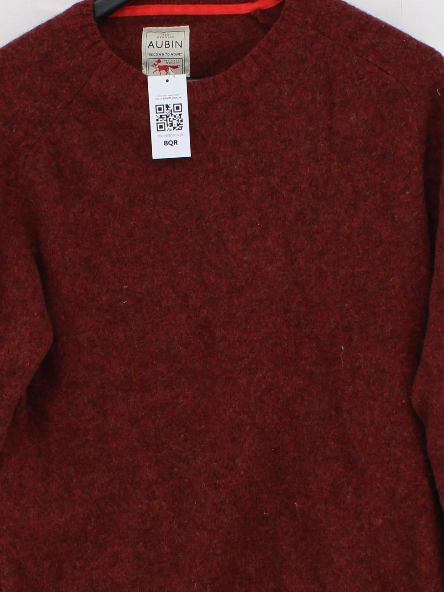 AUBIN Men's Jumper XXL Red 100% Wool Crew Neck Pullover - Image 3
