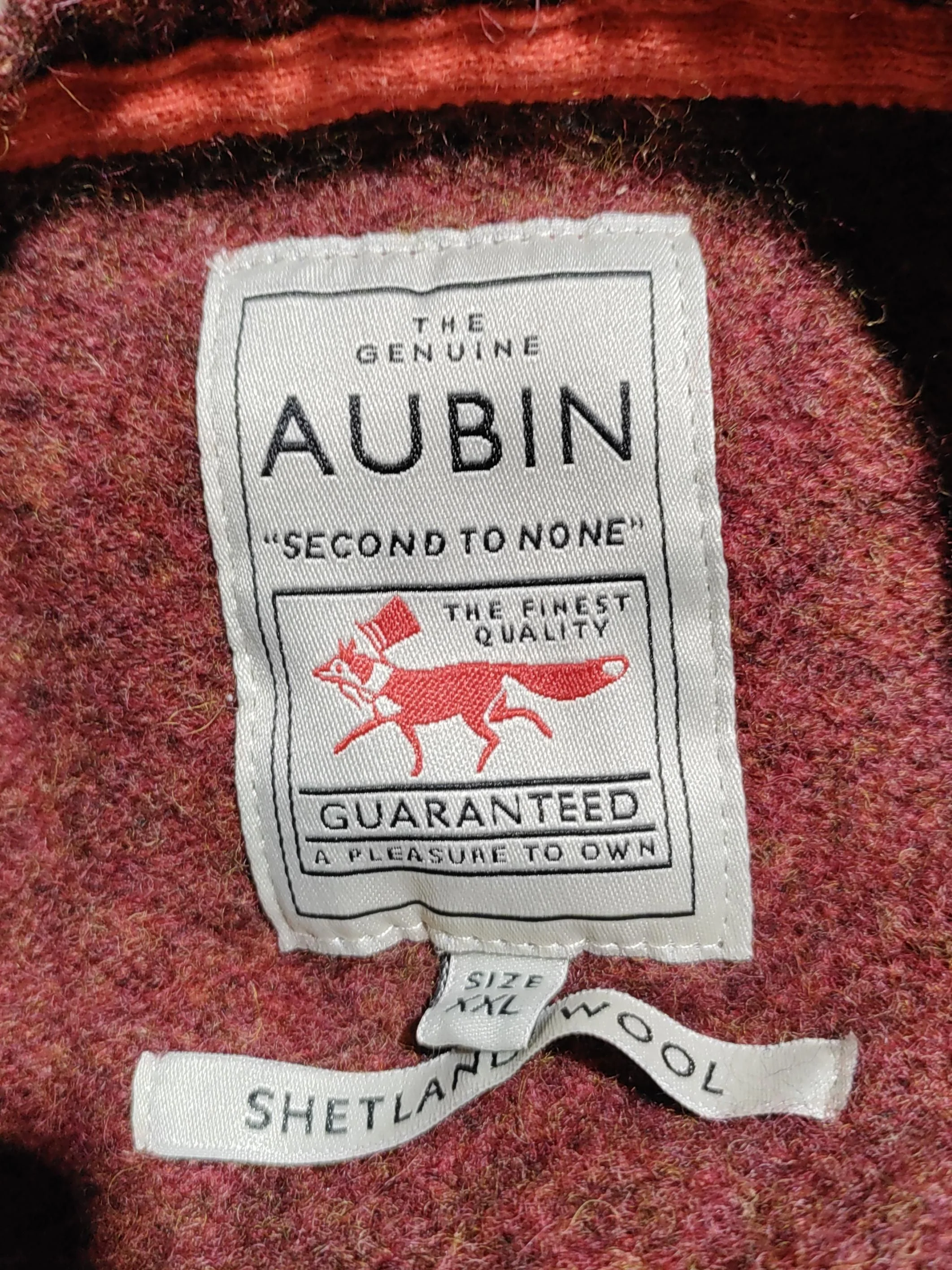 AUBIN Men's Jumper XXL Red 100% Wool Crew Neck Pullover - Image 5