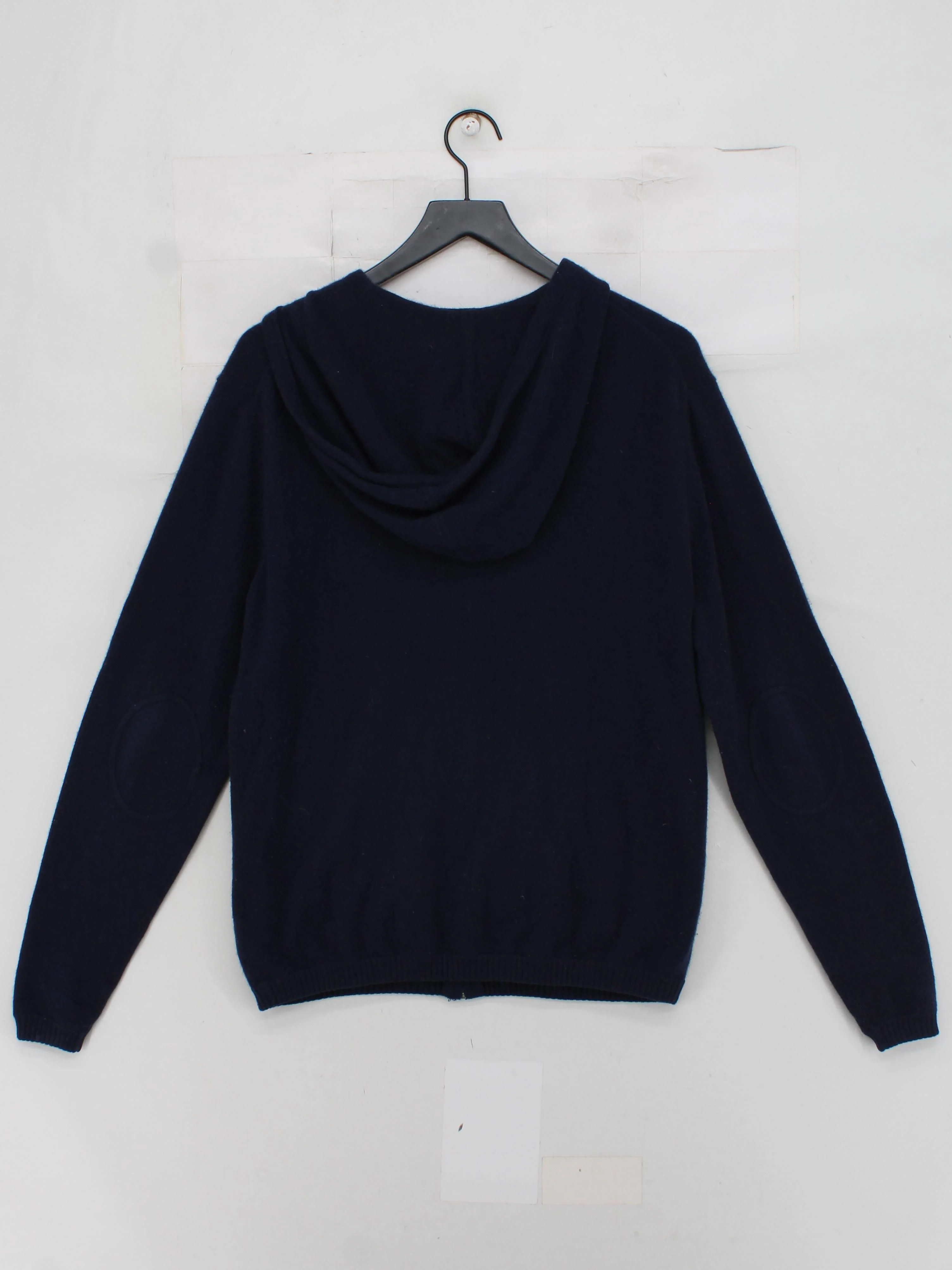 Aubin & Wills Men's Hoodie L Blue 100% Cashmere Pullover - Image 2