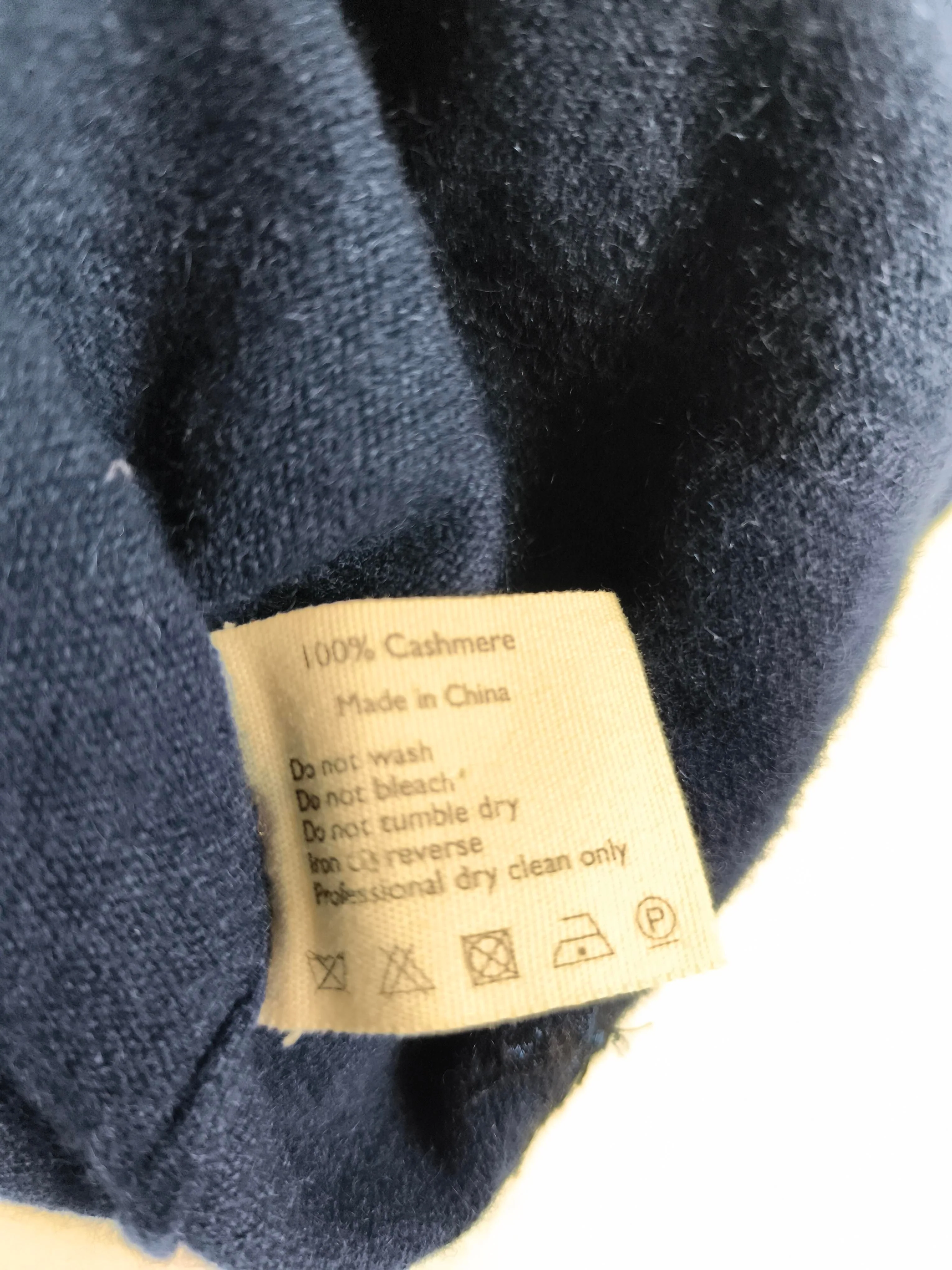 Aubin & Wills Men's Hoodie L Blue 100% Cashmere Pullover - Image 7
