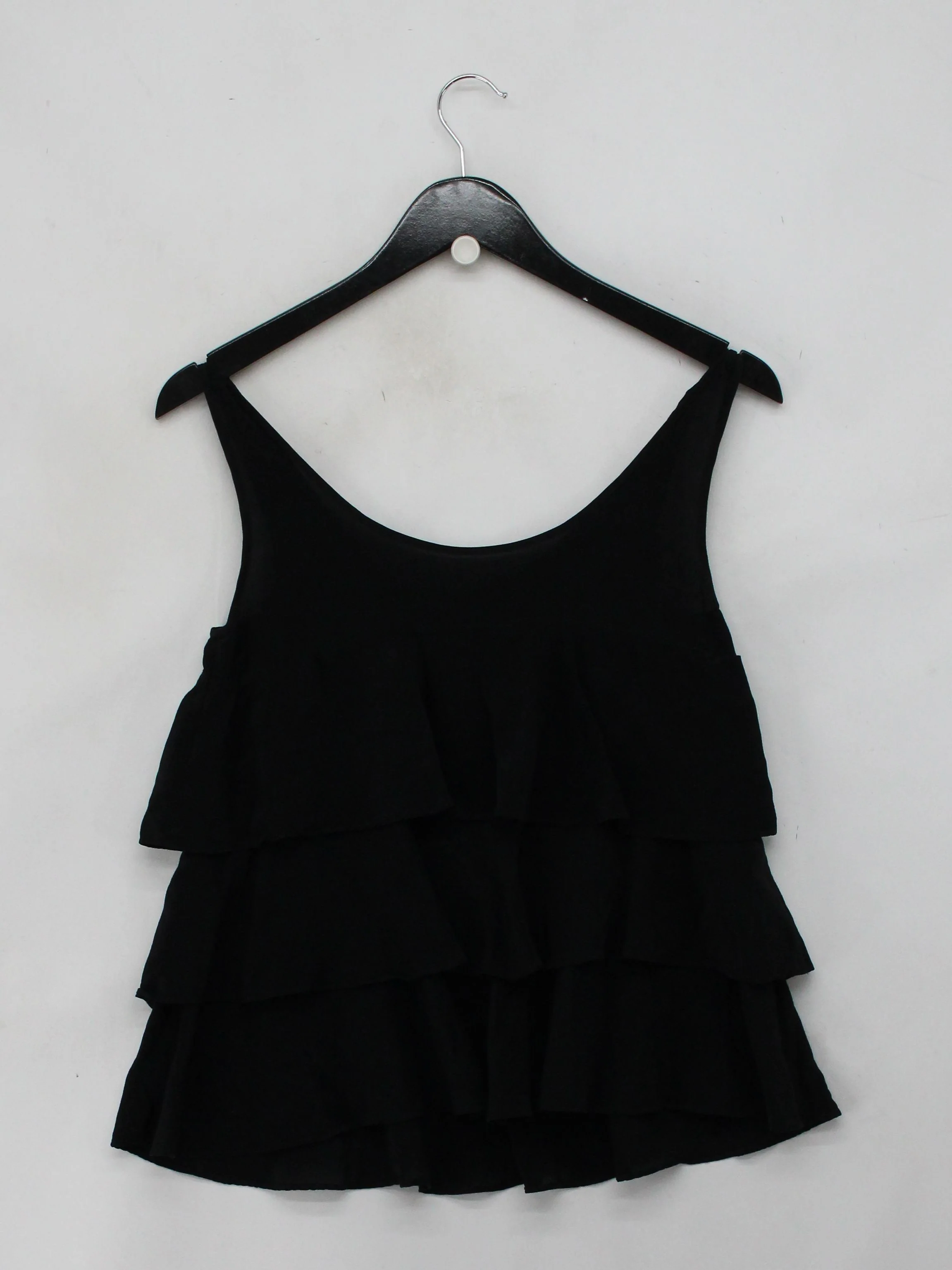 Aubin & Wills Women's Top UK 8 Black 100% Other Sleeveless Round Neck Basic - Image 2