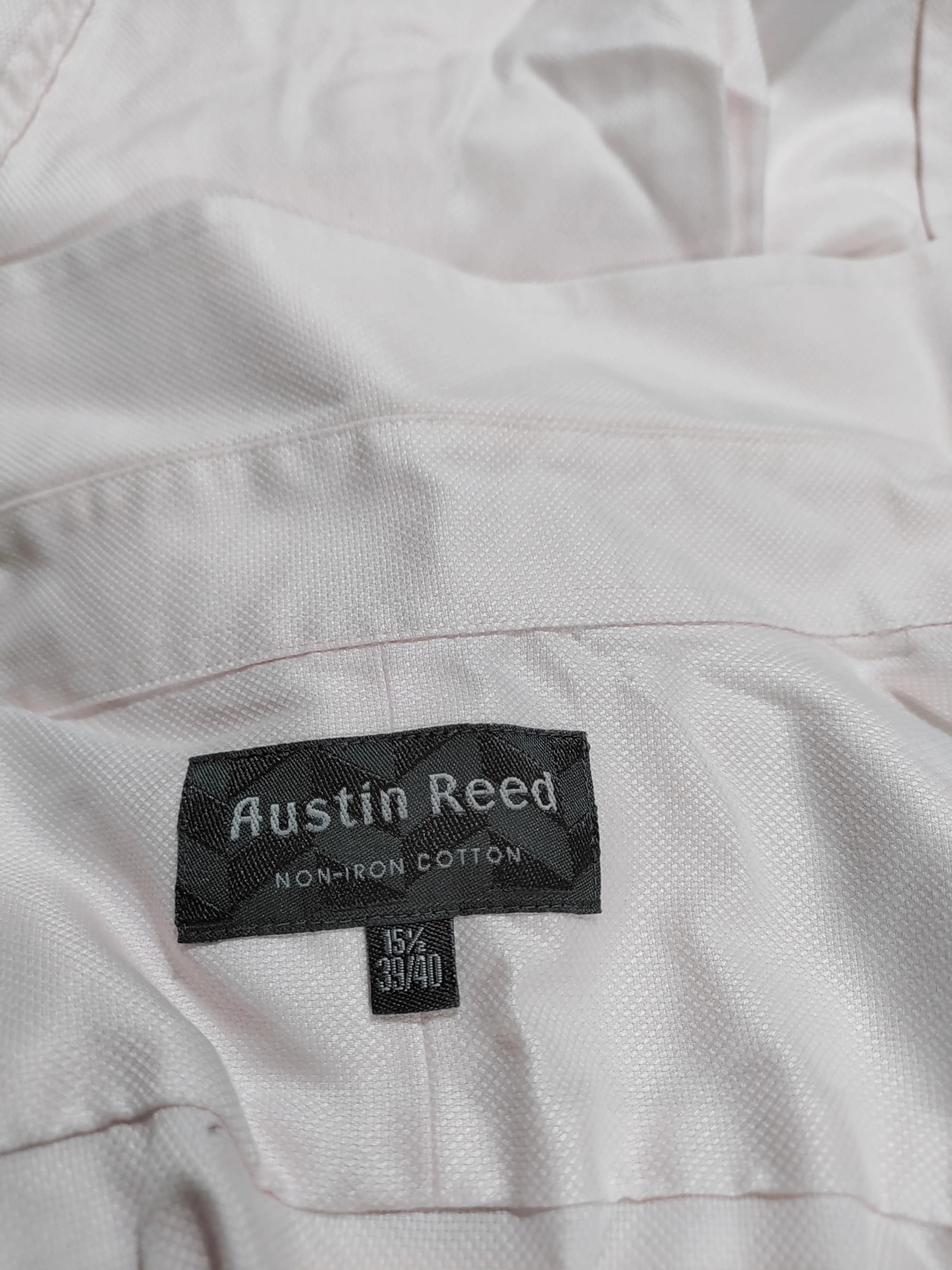 Austin Reed Men's Shirt M Pink 100% Cotton Basic - Image 5