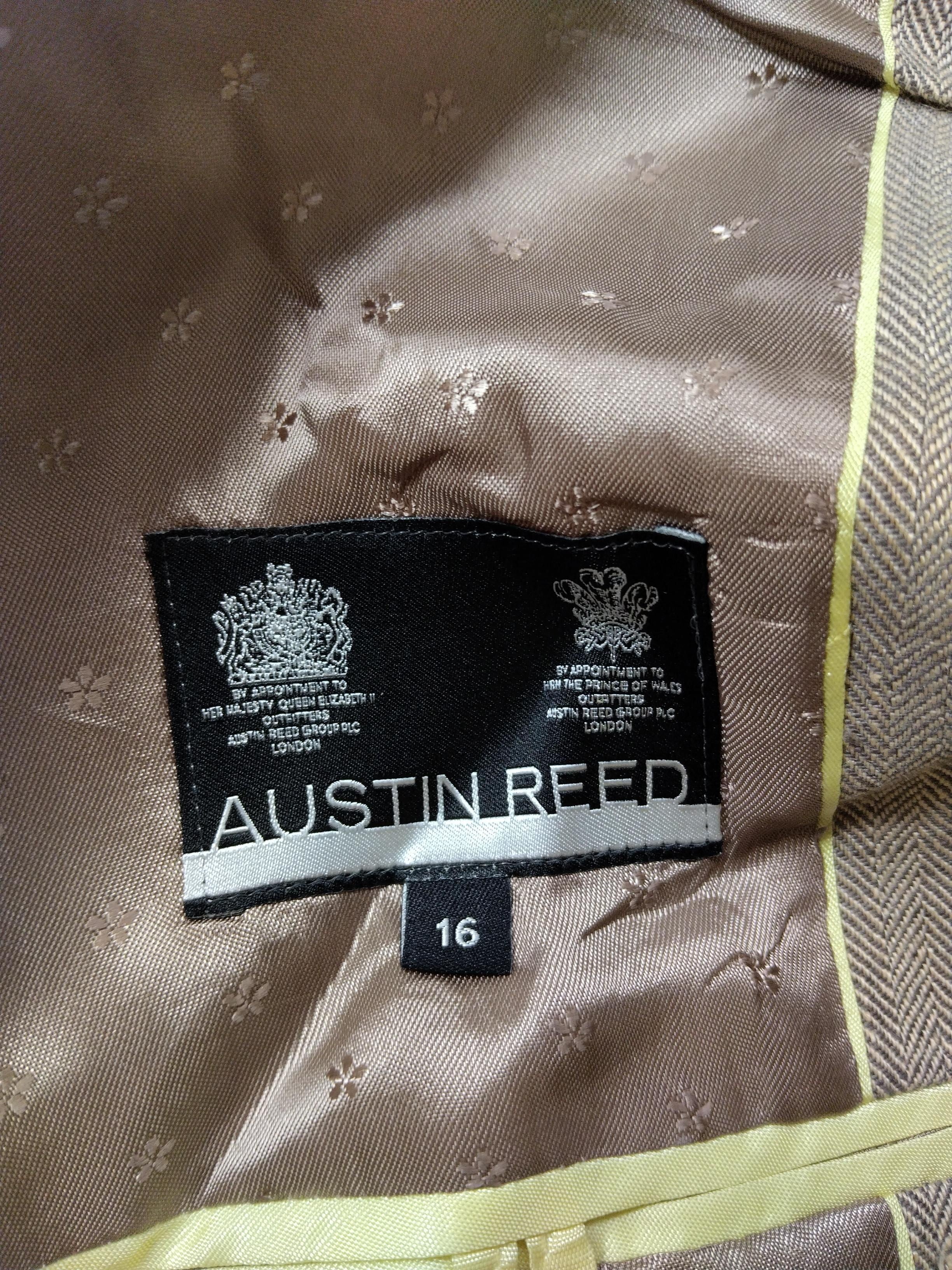 Austin Reed Women's Blazer UK 16 Tan Linen with Acetate Overcoat - Image 6