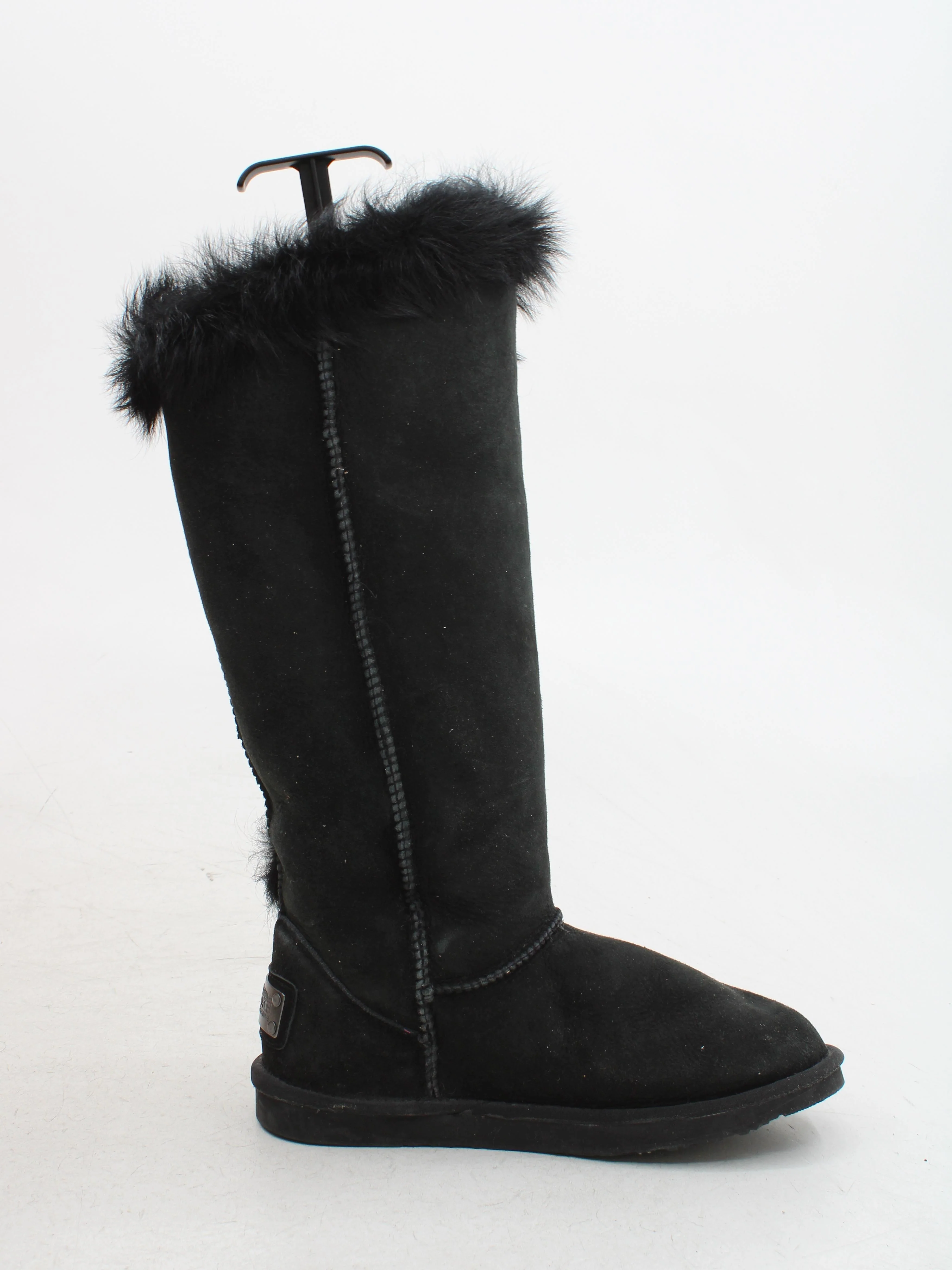 Australia Luxe Collective Women's Boots UK 6 Black Suede with Faux Fur Platform - Image 5