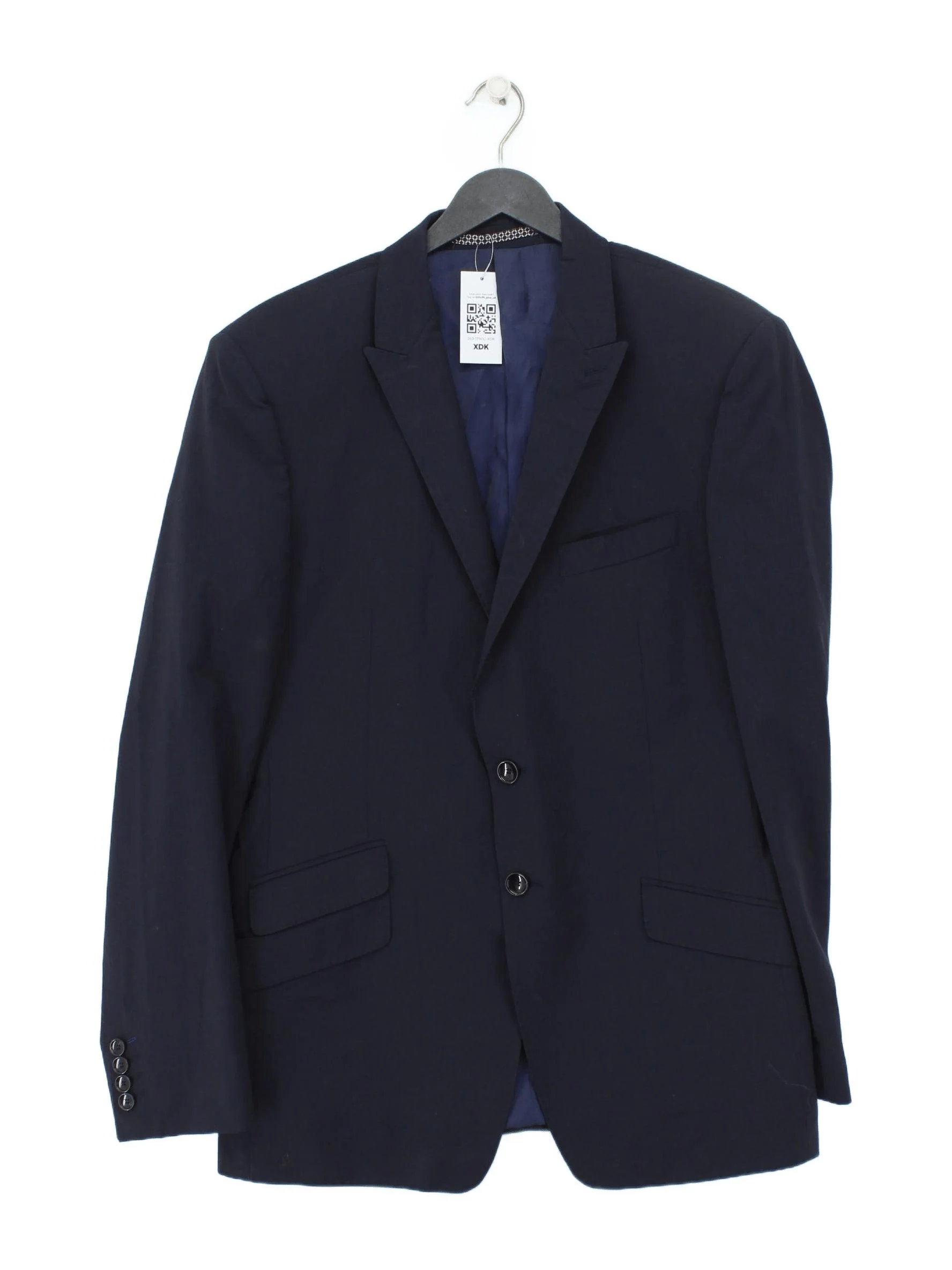 Autograph Men's Blazer M Blue Wool with Elastane, Polyester, Viscose Overcoat
