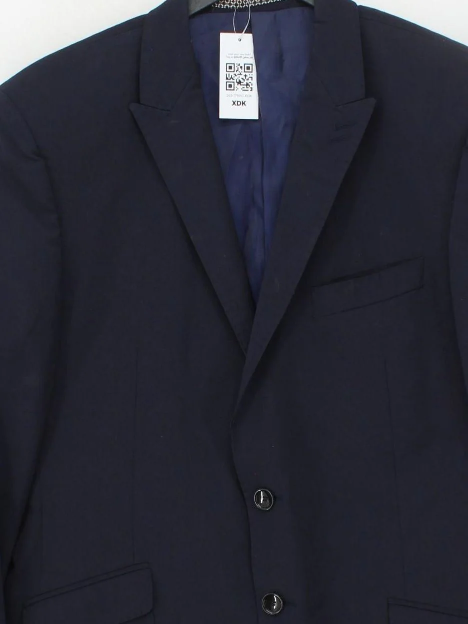 Autograph Men's Blazer M Blue Wool with Elastane, Polyester, Viscose Overcoat - Image 3