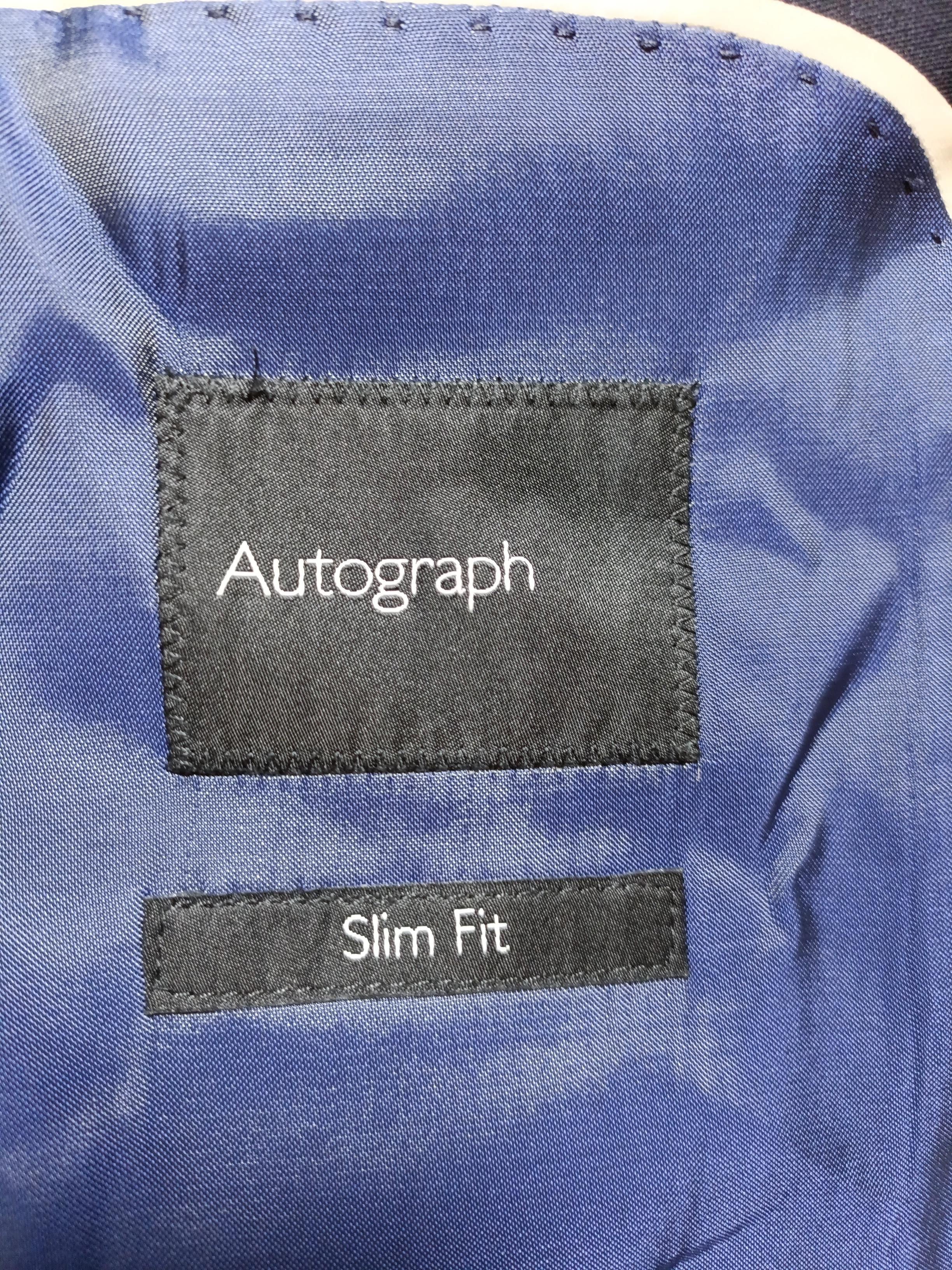 Autograph Men's Blazer M Blue Wool with Elastane, Polyester, Viscose Overcoat - Image 6