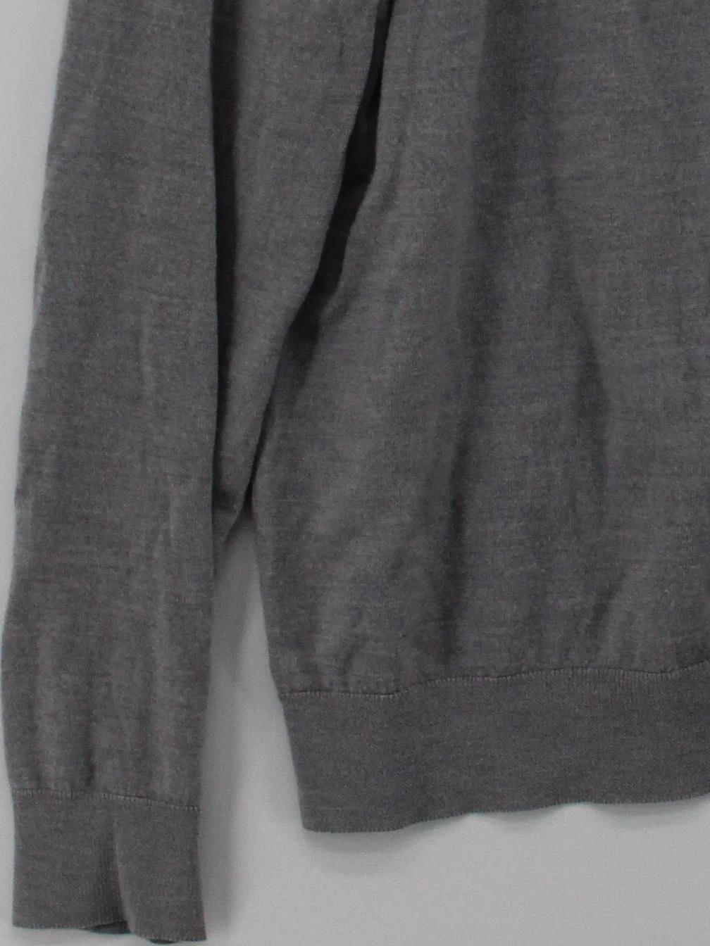 Autograph Men's Jumper L Grey 100% Wool Mock Neck Pullover - Image 4