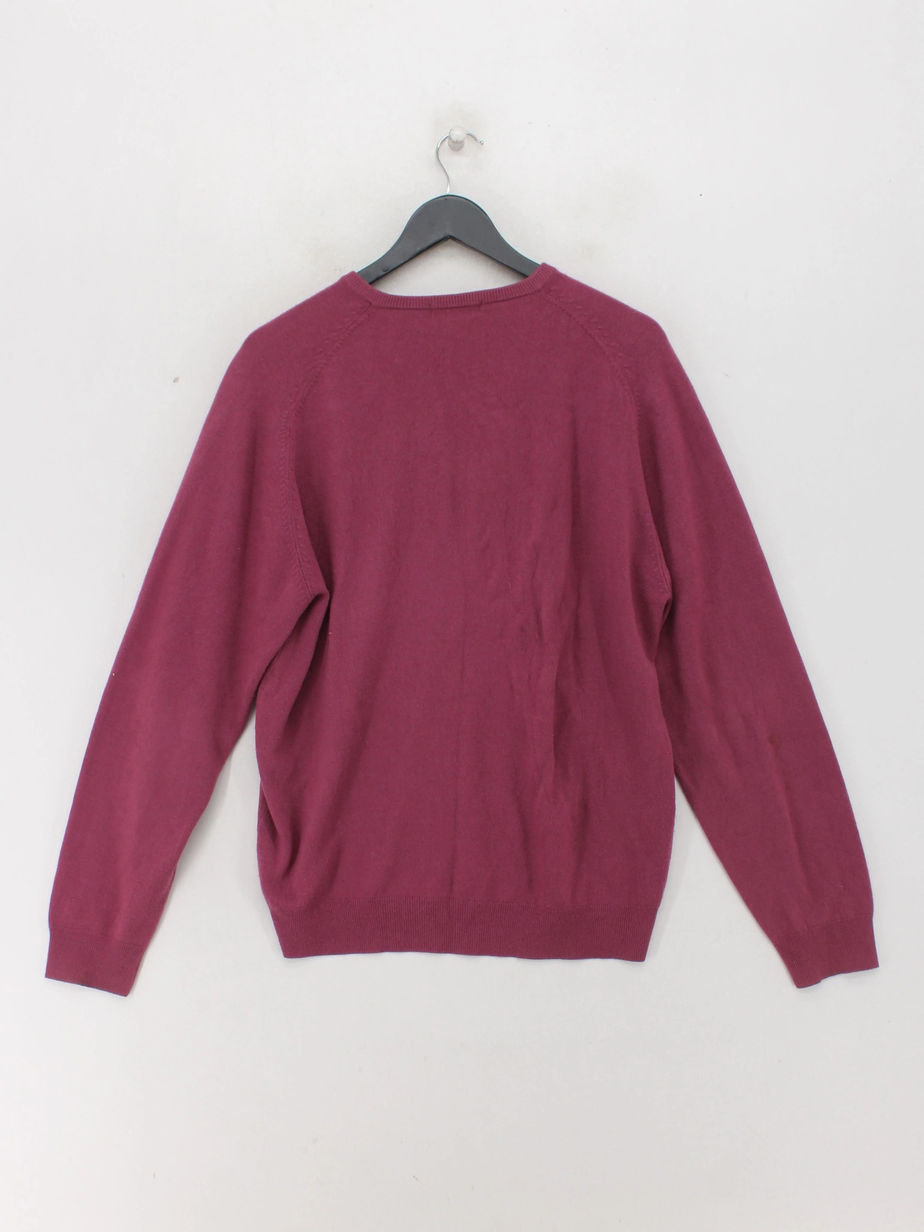 Autograph Men's Jumper L Red 100% Acrylic V-Neck Pullover - Image 2