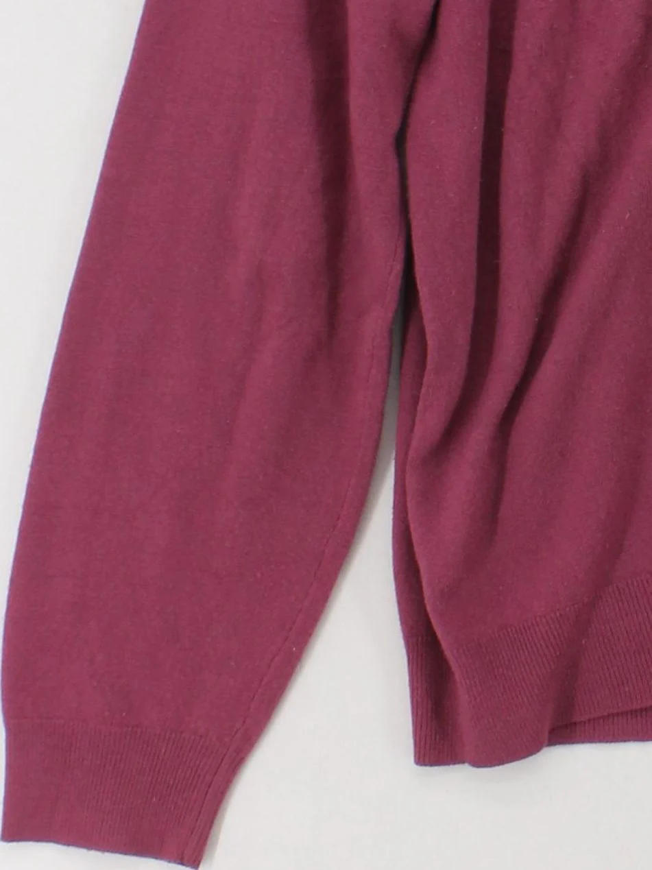 Autograph Men's Jumper L Red 100% Acrylic V-Neck Pullover - Image 4