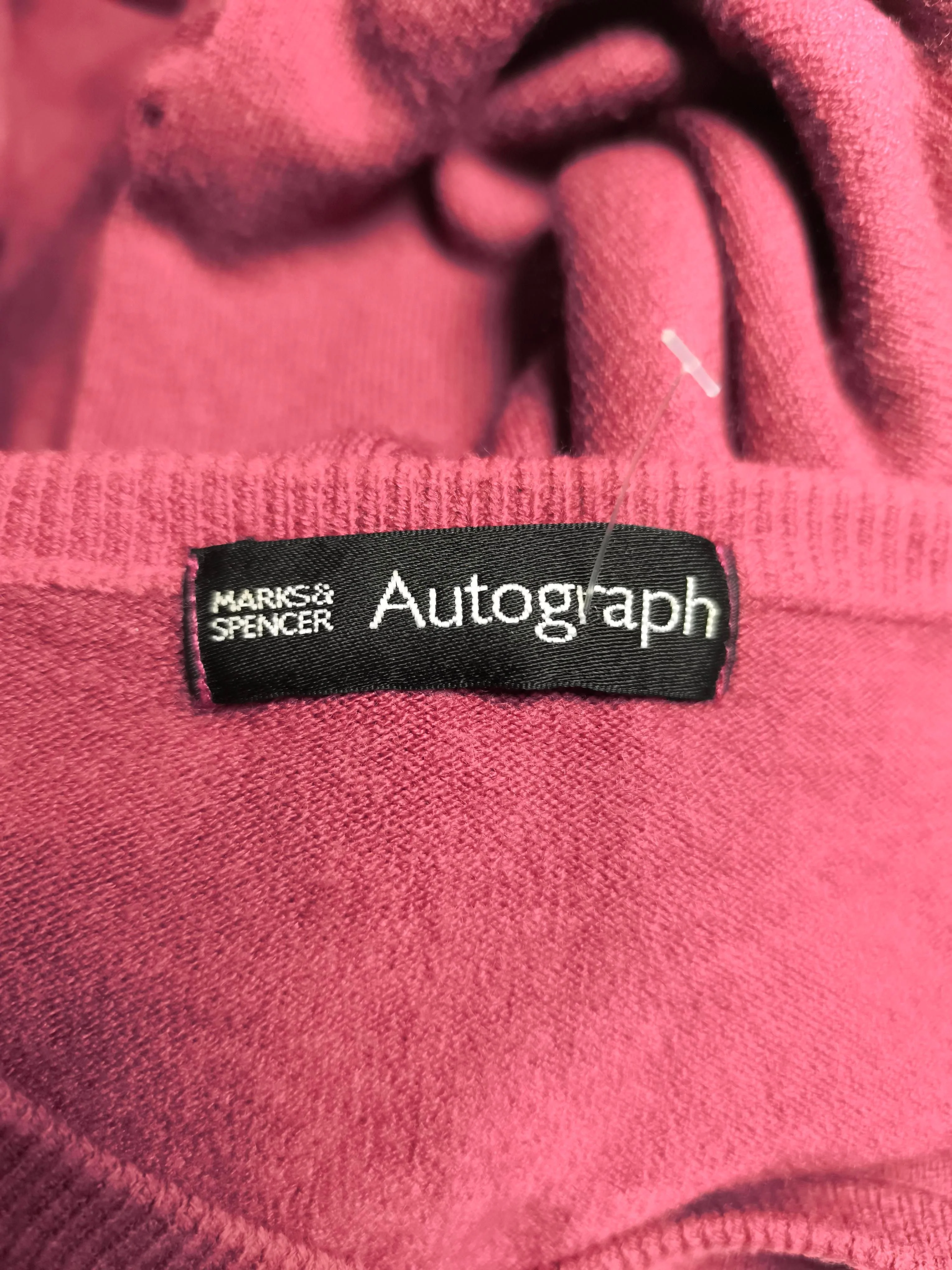 Autograph Men's Jumper L Red 100% Acrylic V-Neck Pullover - Image 7