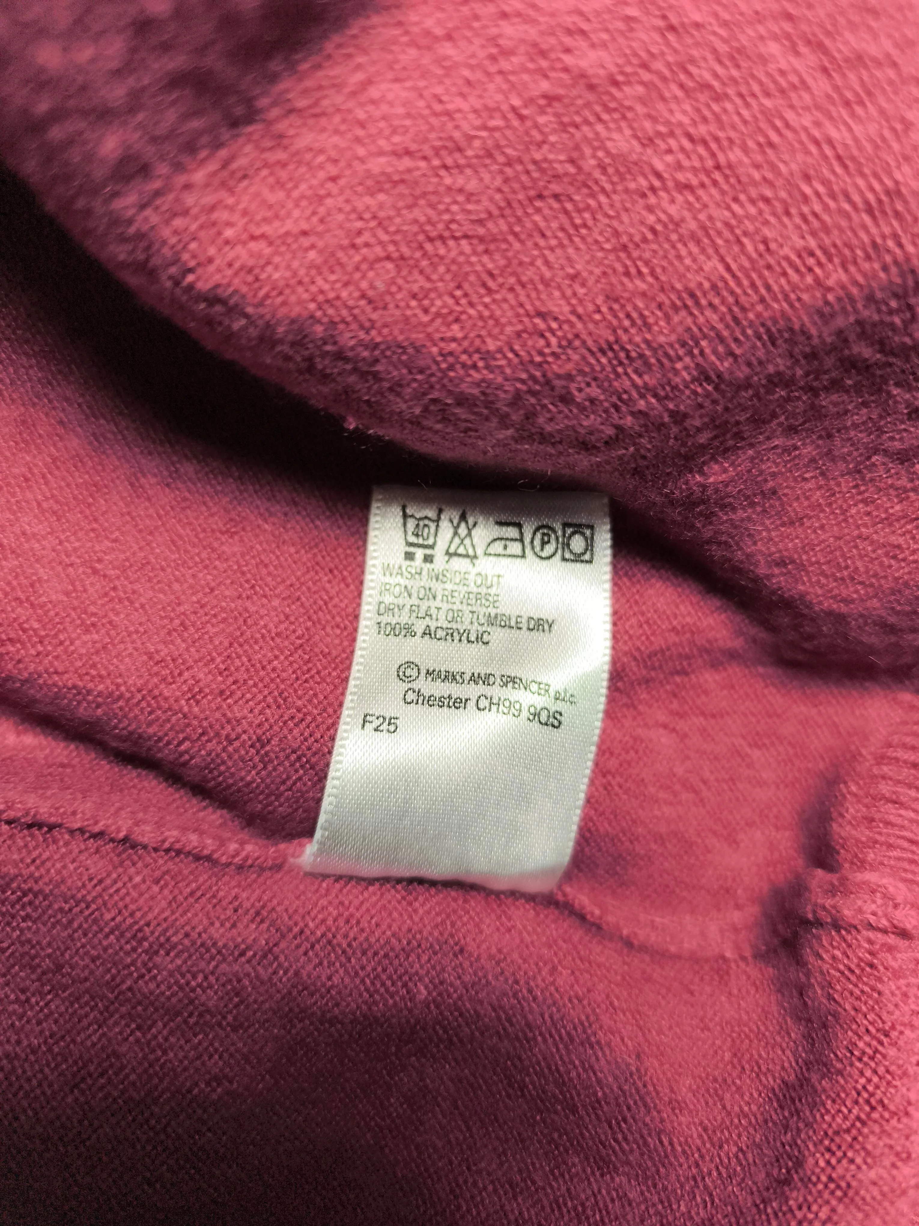Autograph Men's Jumper L Red 100% Acrylic V-Neck Pullover - Image 8