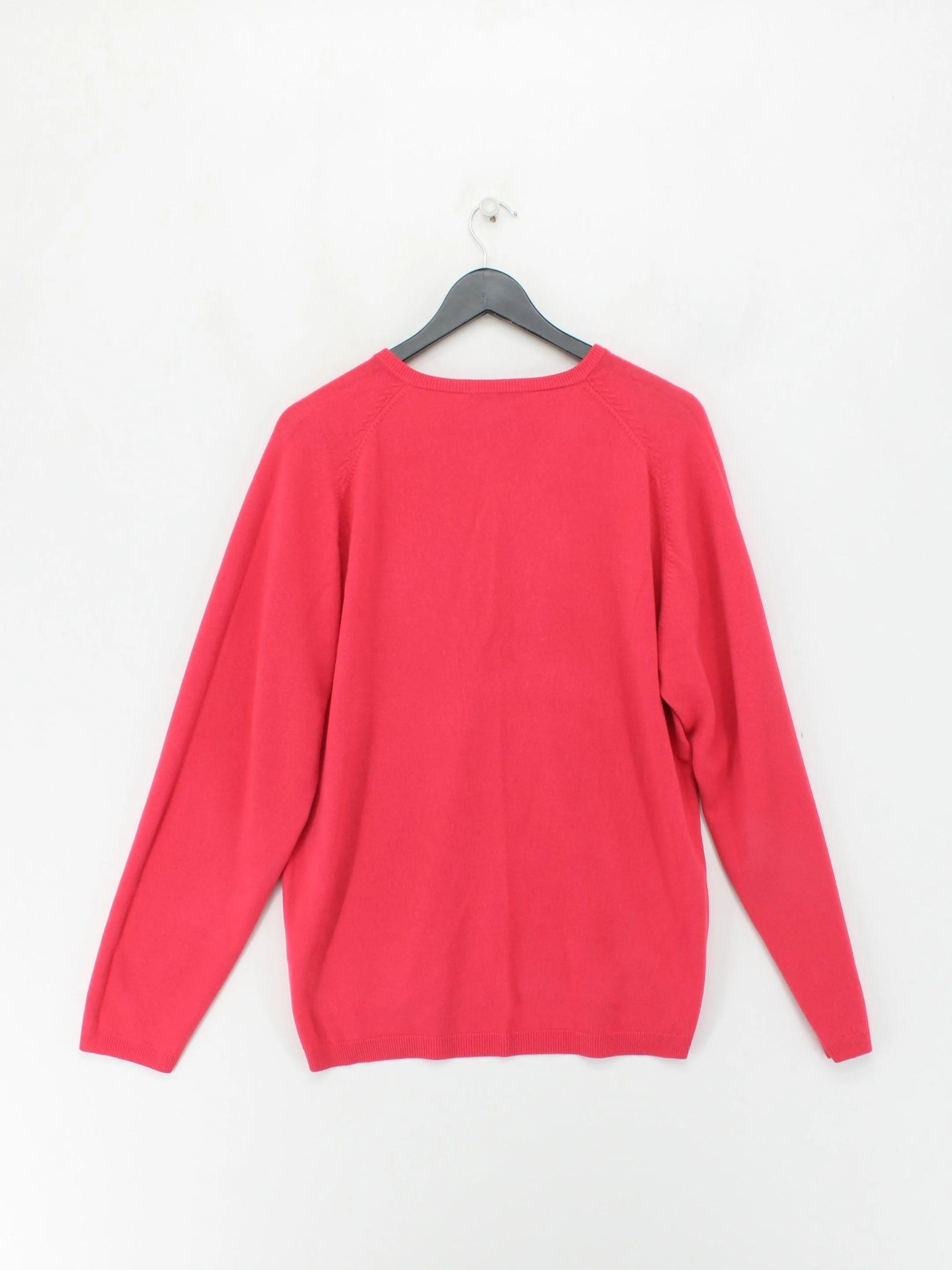 Autograph Men's Jumper L Red 100% Acrylic V-Neck Pullover - Image 2