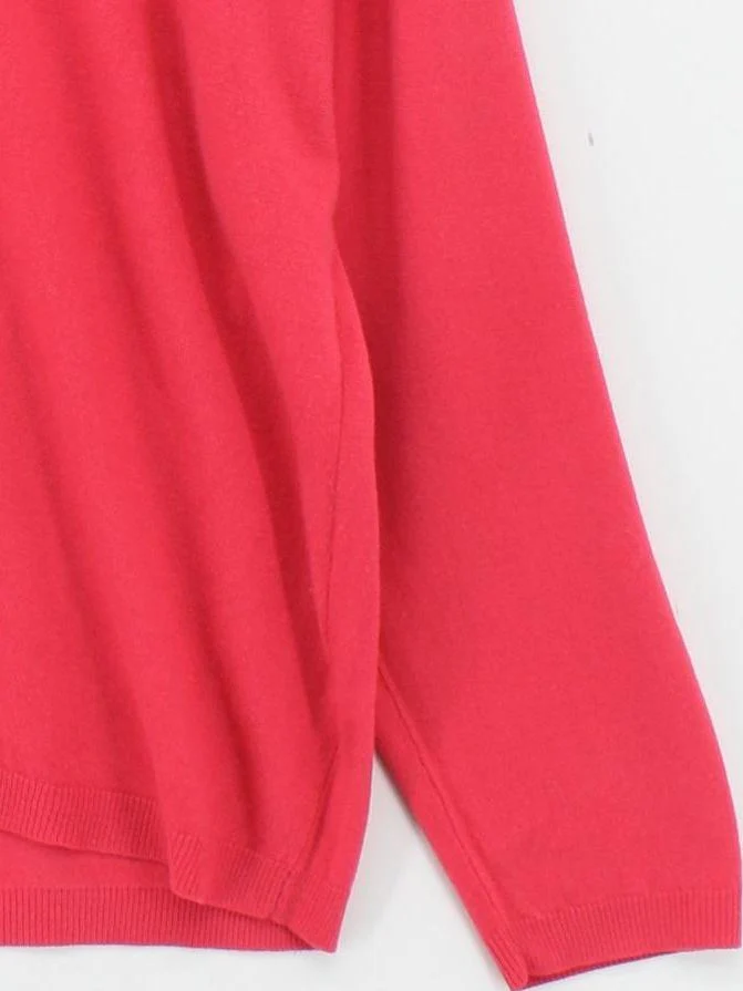 Autograph Men's Jumper L Red 100% Acrylic V-Neck Pullover - Image 4