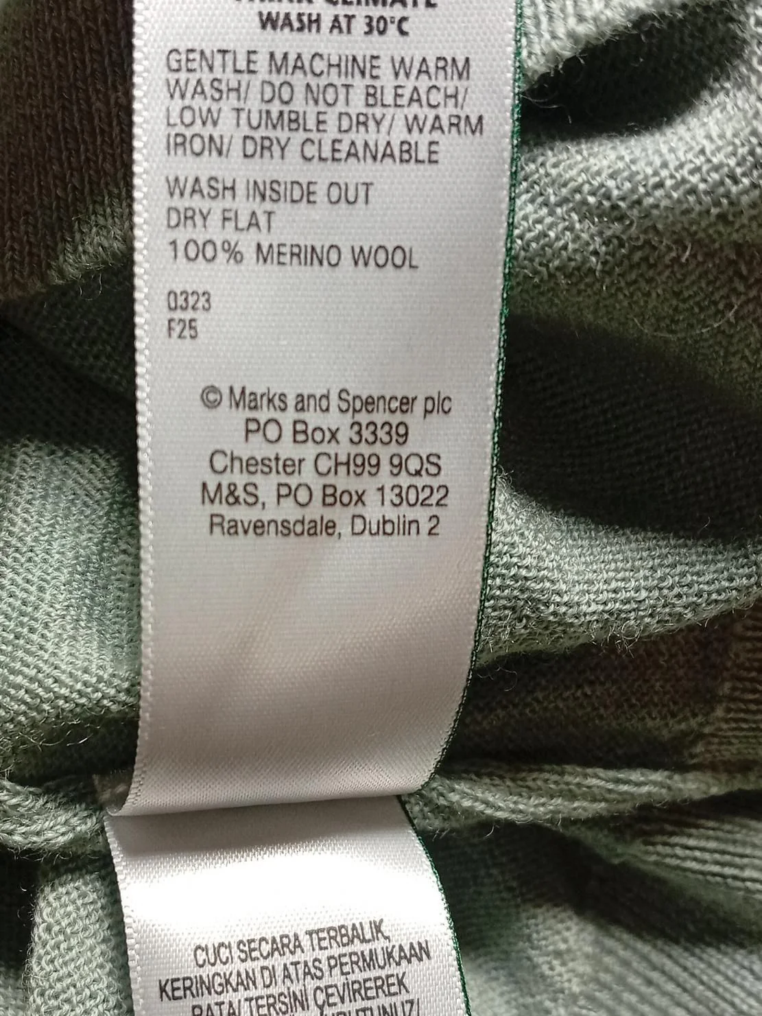 Autograph Men's Polo M Green 100% Wool Basic - Image 6