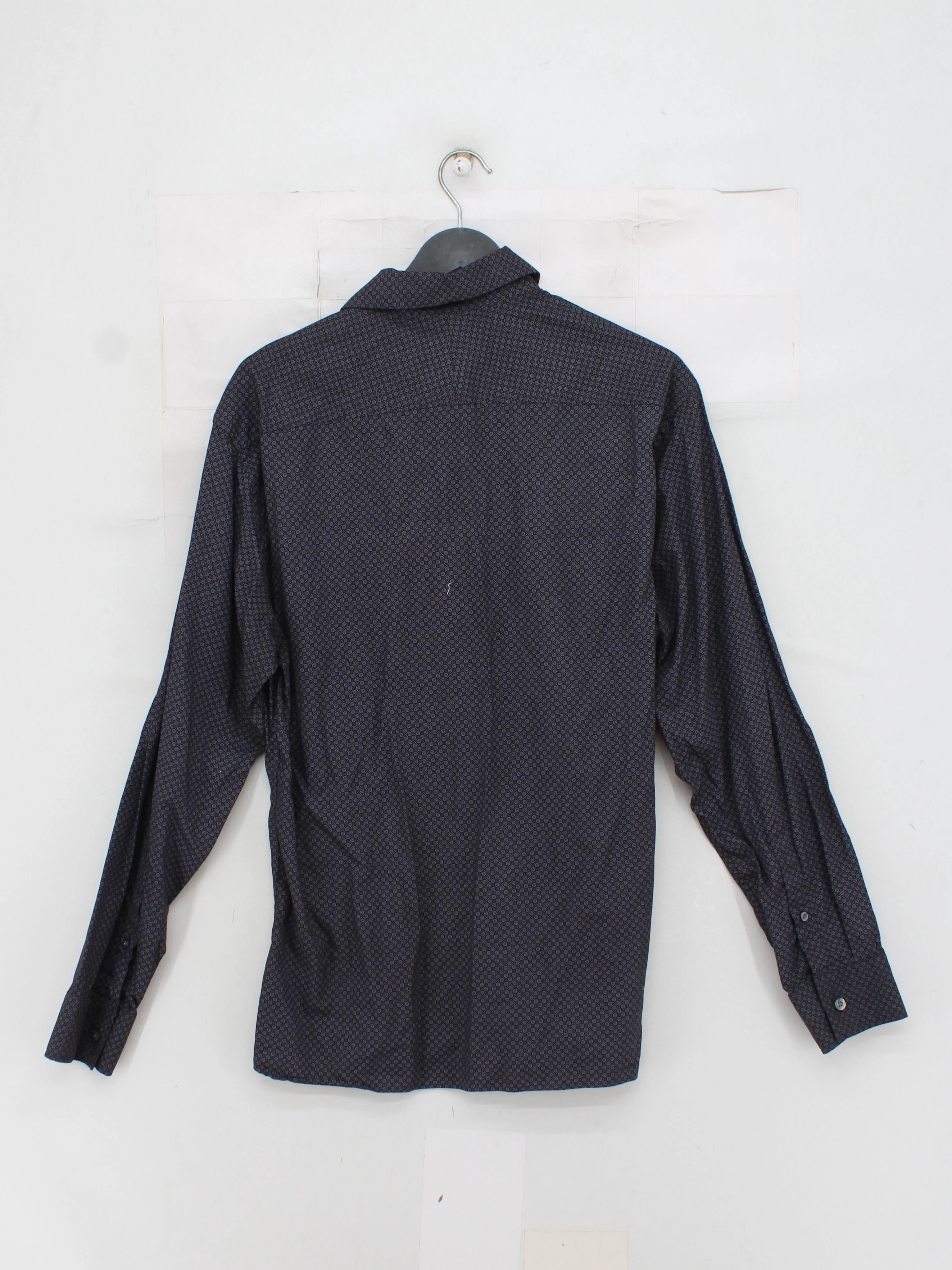 Autograph Men's Shirt L Black Geometric 100% Cotton Basic - Image 2