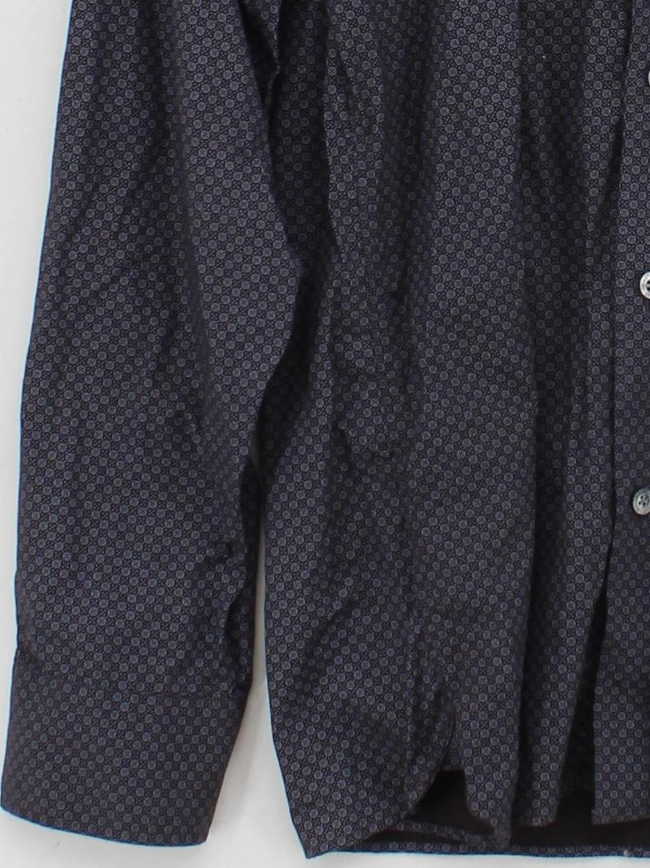 Autograph Men's Shirt L Black Geometric 100% Cotton Basic - Image 4