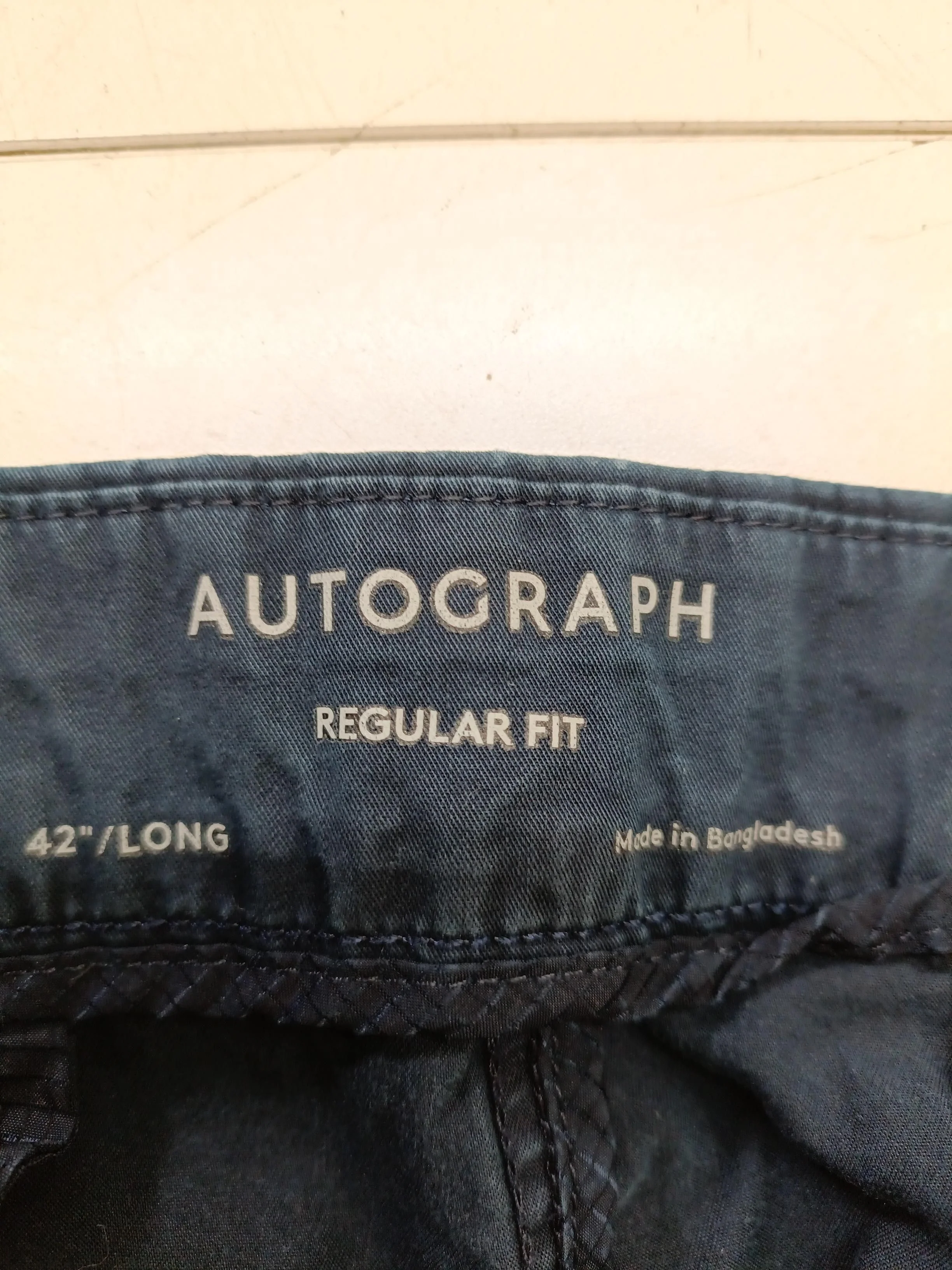 Autograph Men's Shorts W 42 in; L 38 in Blue Cotton with Elastane Chino - Image 5