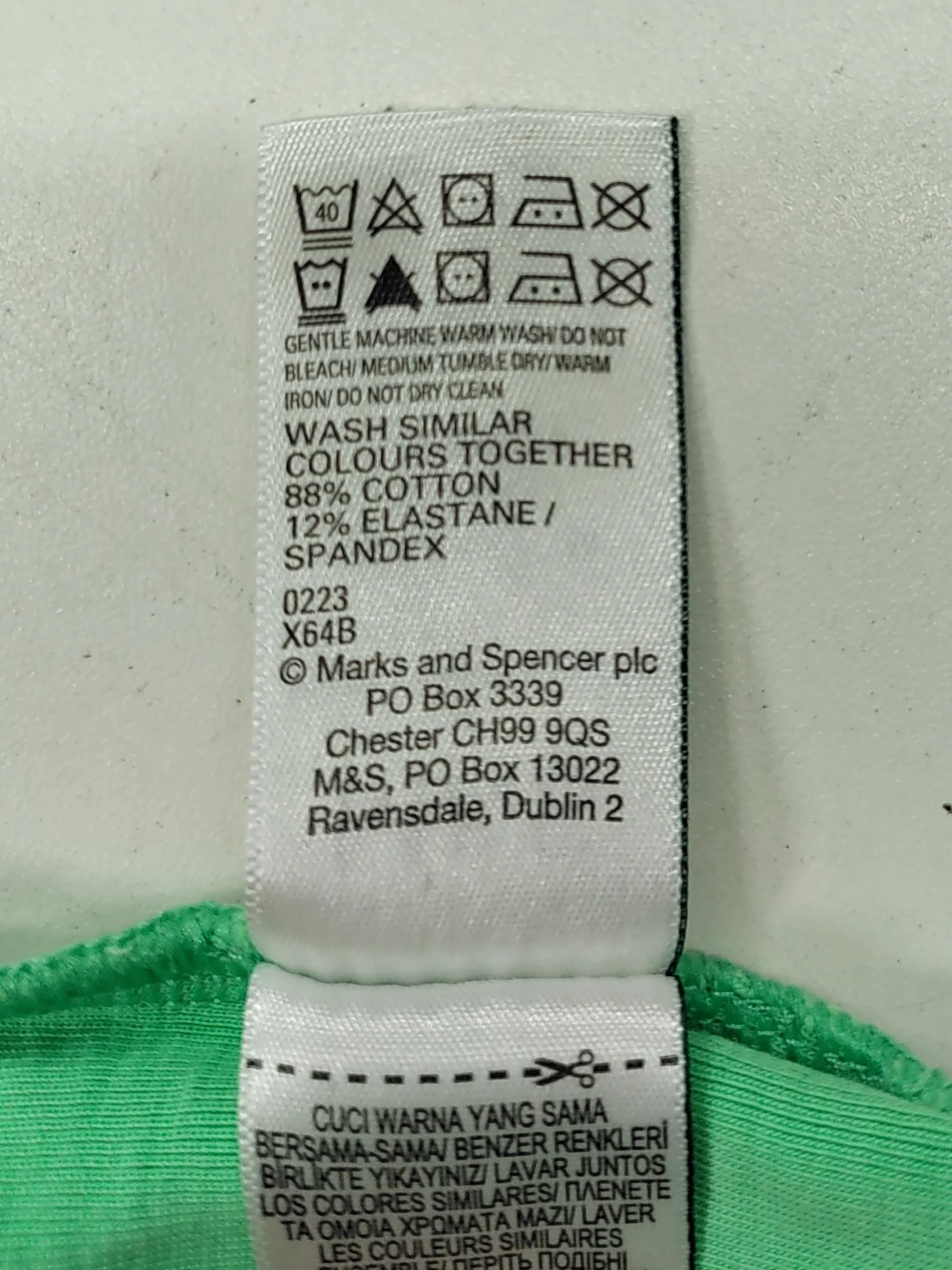 Autograph Men's T-Shirt L Green Cotton with Elastane Basic - Image 6