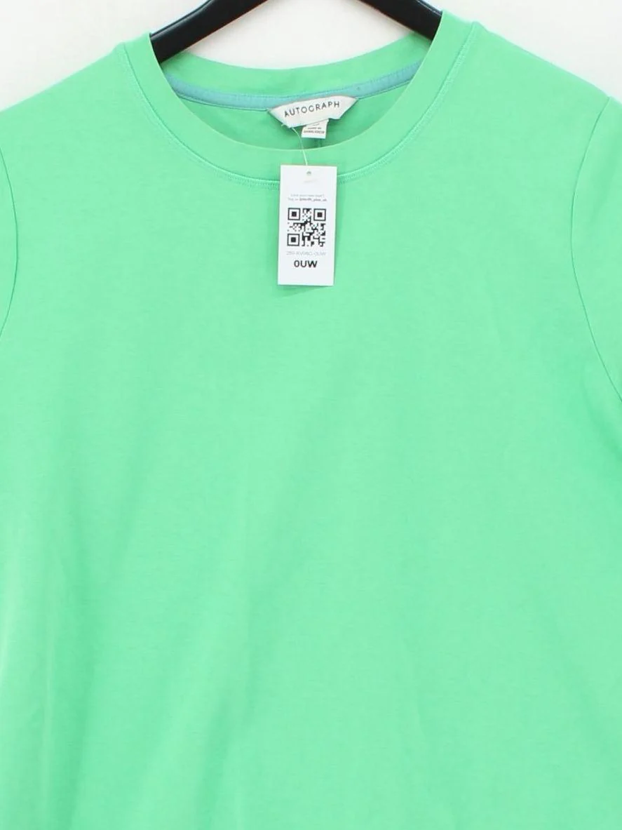 Autograph Men's T-Shirt XL Green Cotton with Elastane Basic - Image 3
