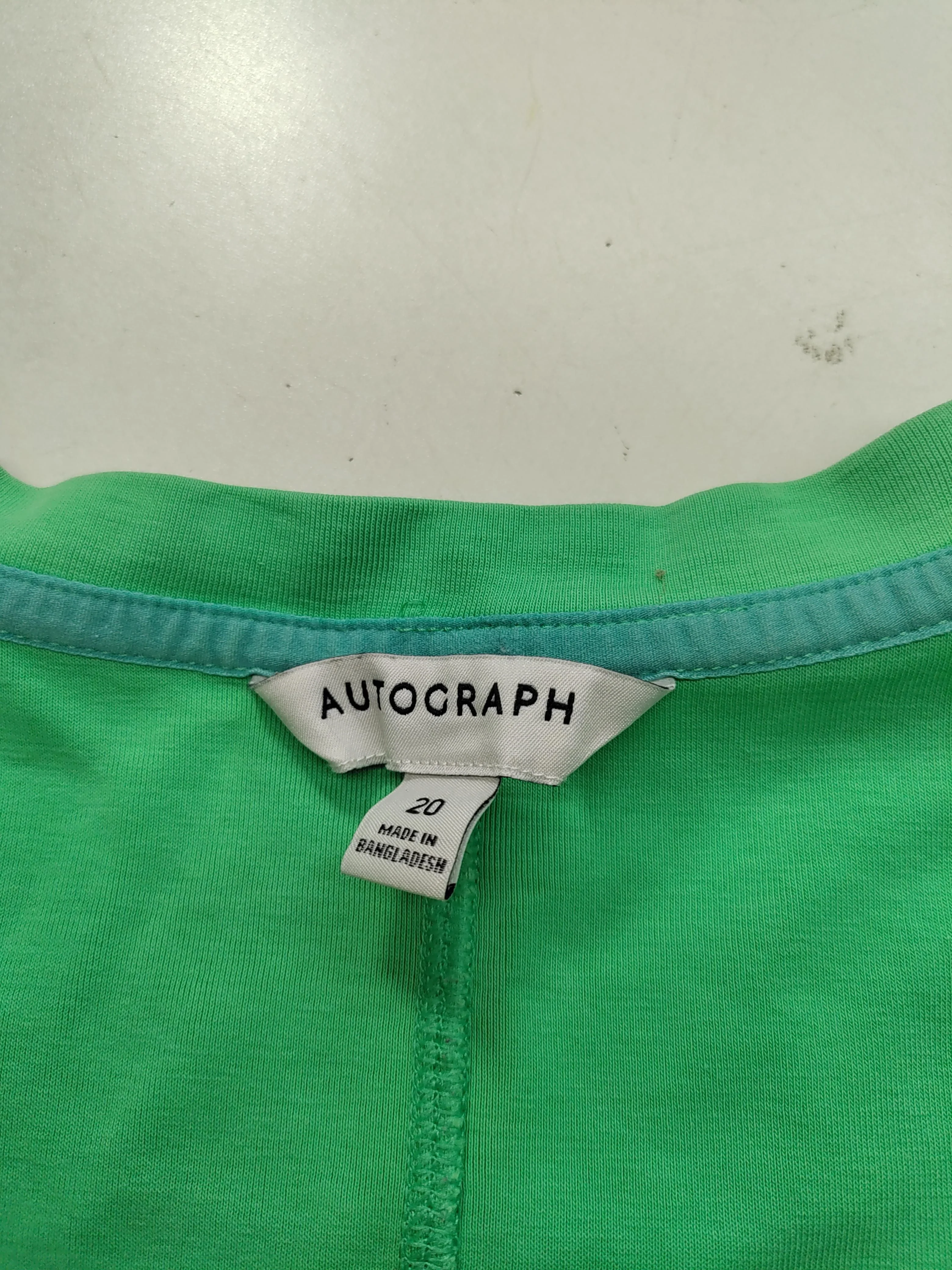 Autograph Men's T-Shirt XL Green Cotton with Elastane Basic - Image 5