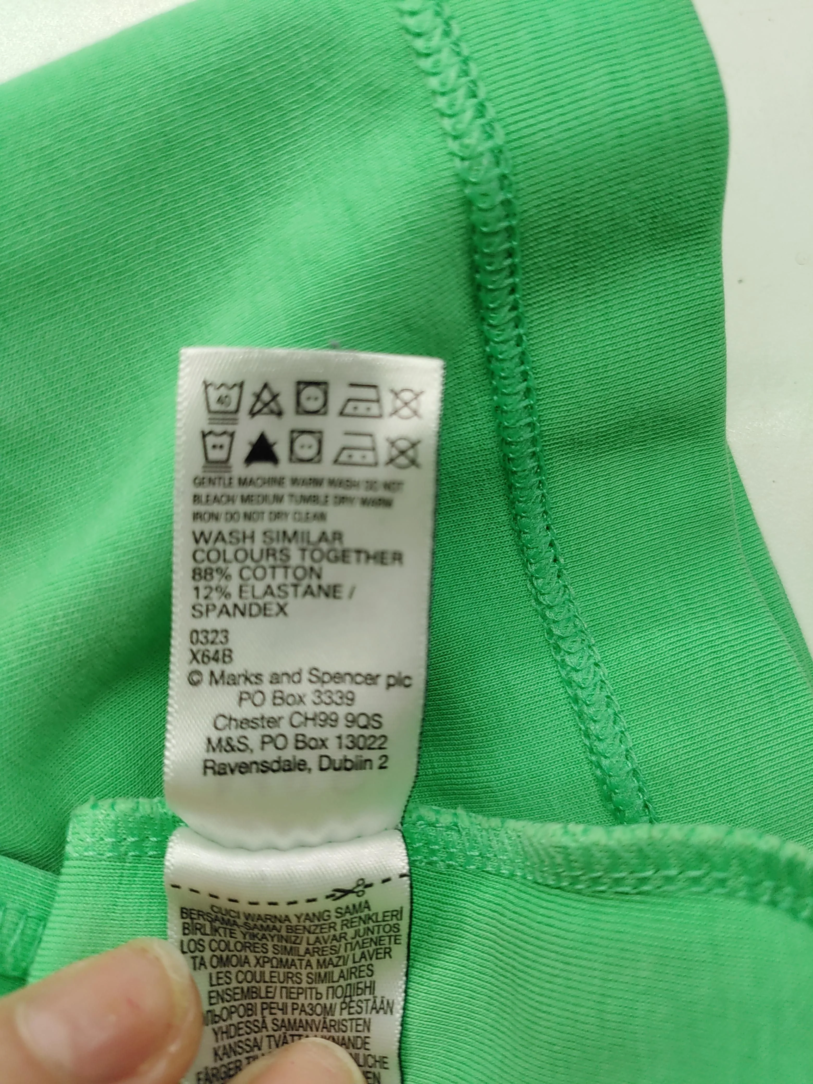 Autograph Men's T-Shirt XL Green Cotton with Elastane Basic - Image 6