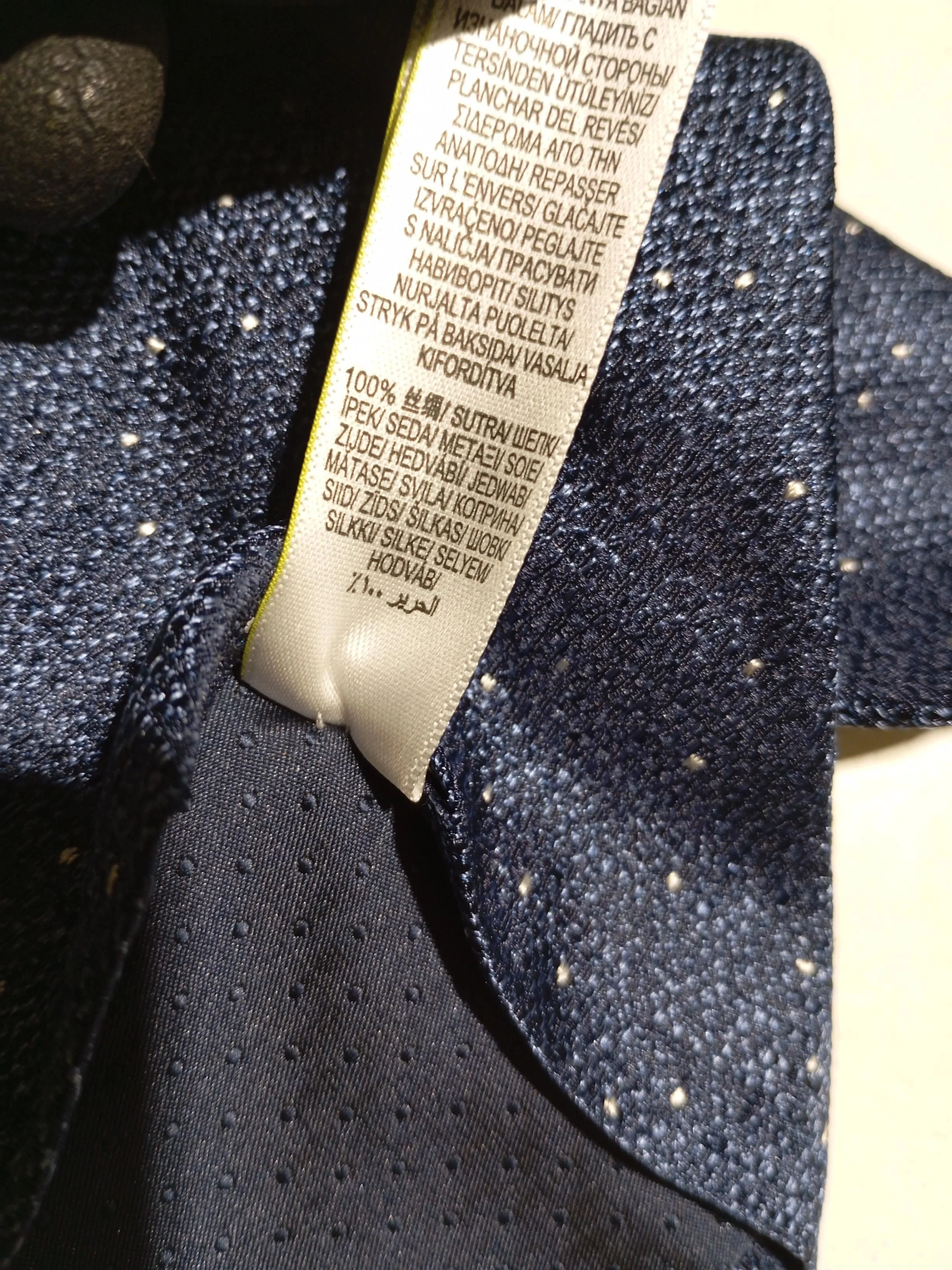 Autograph Men's Tie Blue Polkadot 100% Silk - Image 6